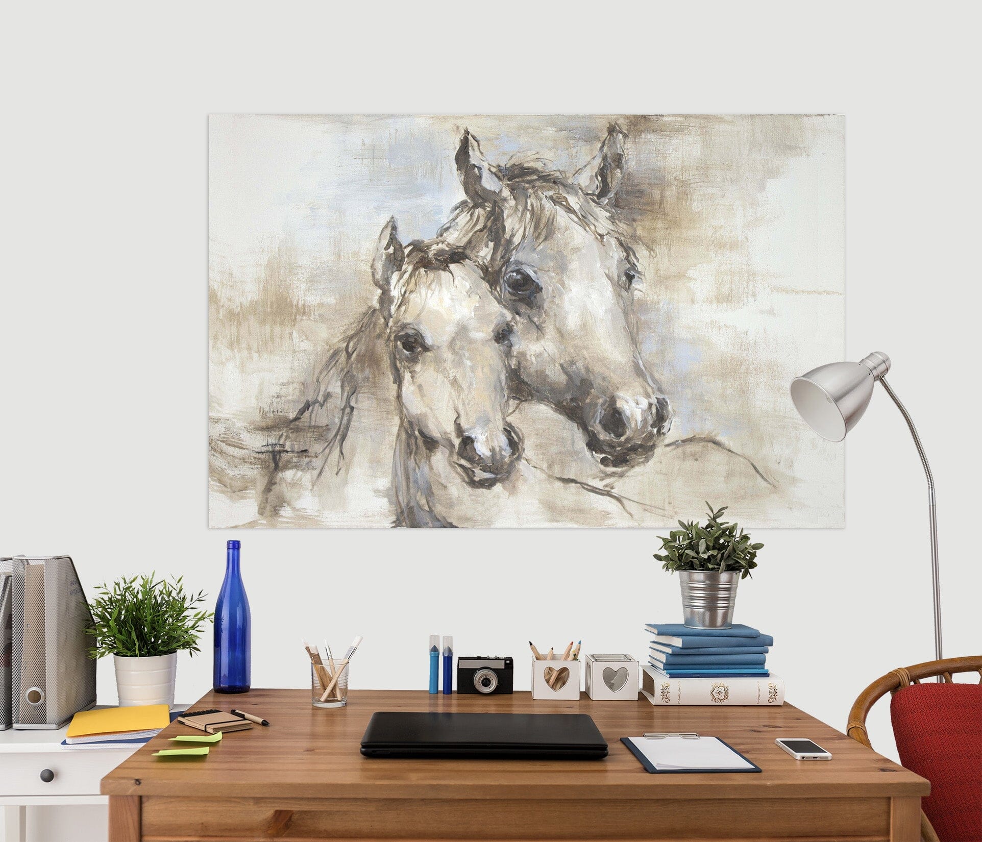 3D Two Horse 001 Debi Coules Wall Sticker Wallpaper AJ Wallpaper 2 