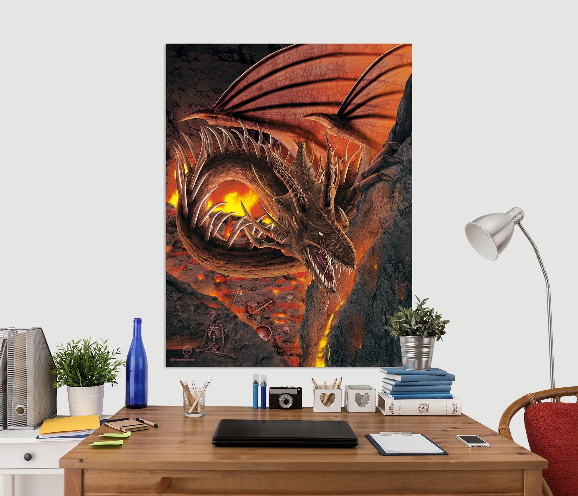 3D HellFire Dragon 042 Vincent Hie Wall Sticker Wallpaper AJ Wallpaper 2 