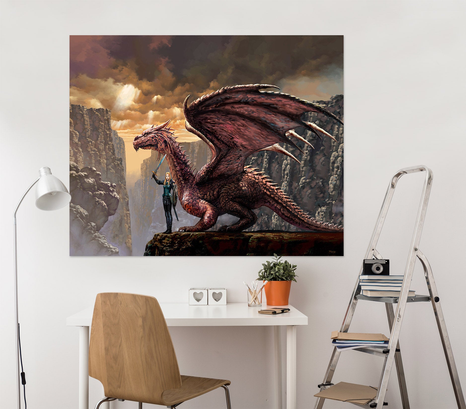 3D Dragon Soldier 8042 Ciruelo Wall Sticker