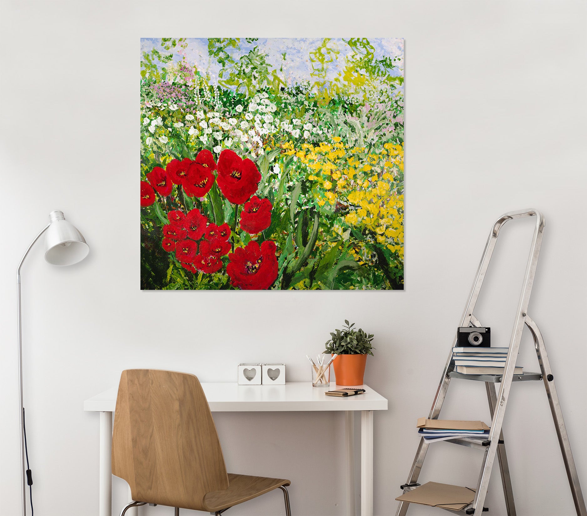 3D Colored Flowers 266 Allan P. Friedlander Wall Sticker