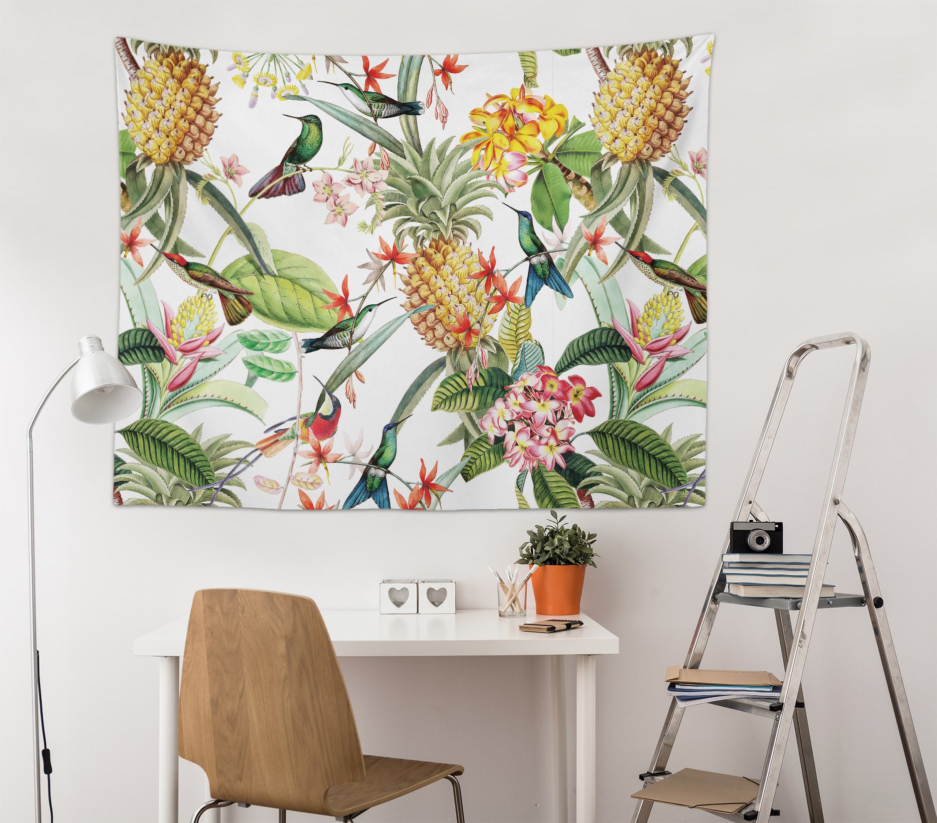 3D Pineapple Bird 5343 Uta Naumann Tapestry Hanging Cloth Hang