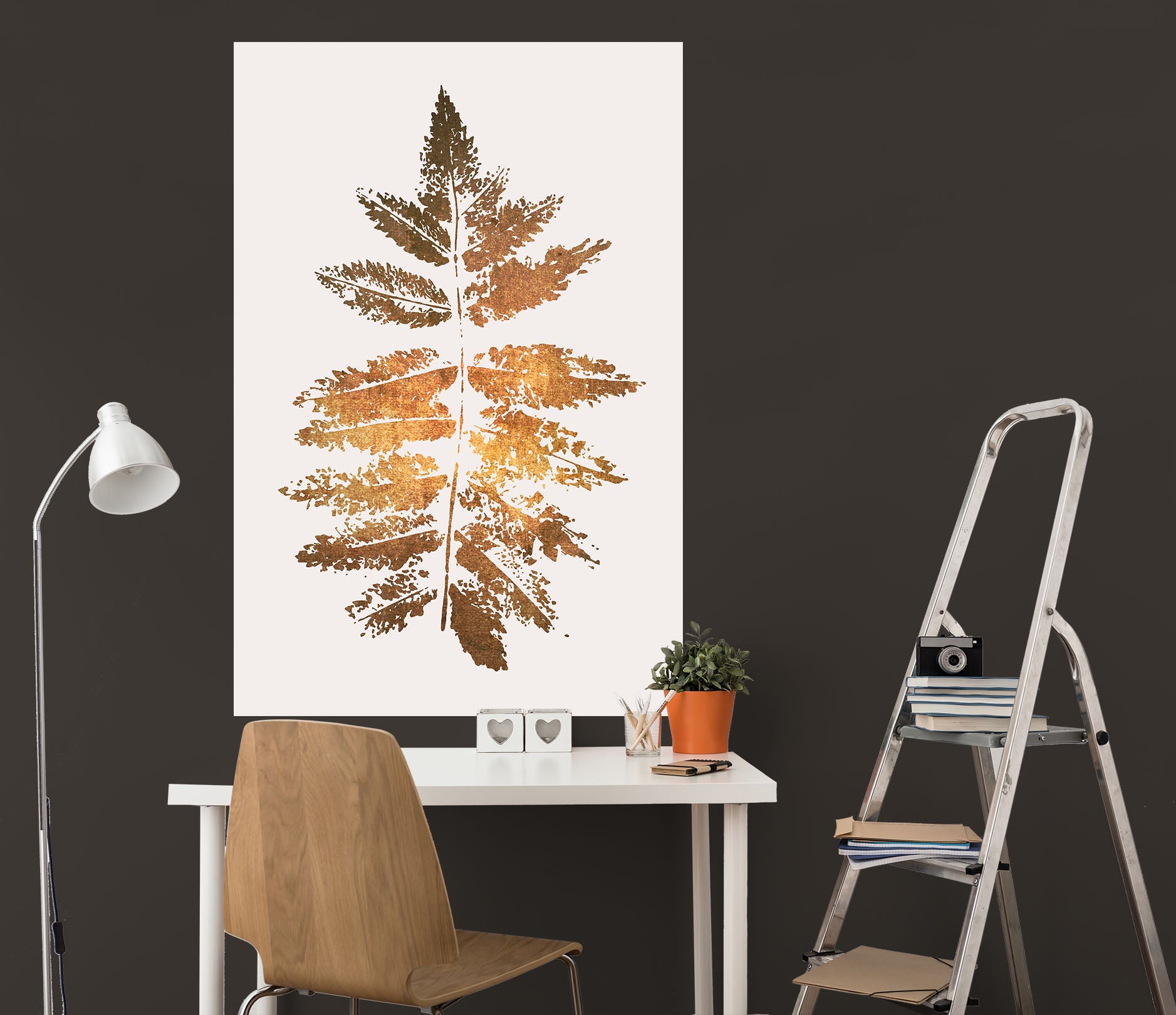 3D Golden Leaves 192 Boris Draschoff Wall Sticker