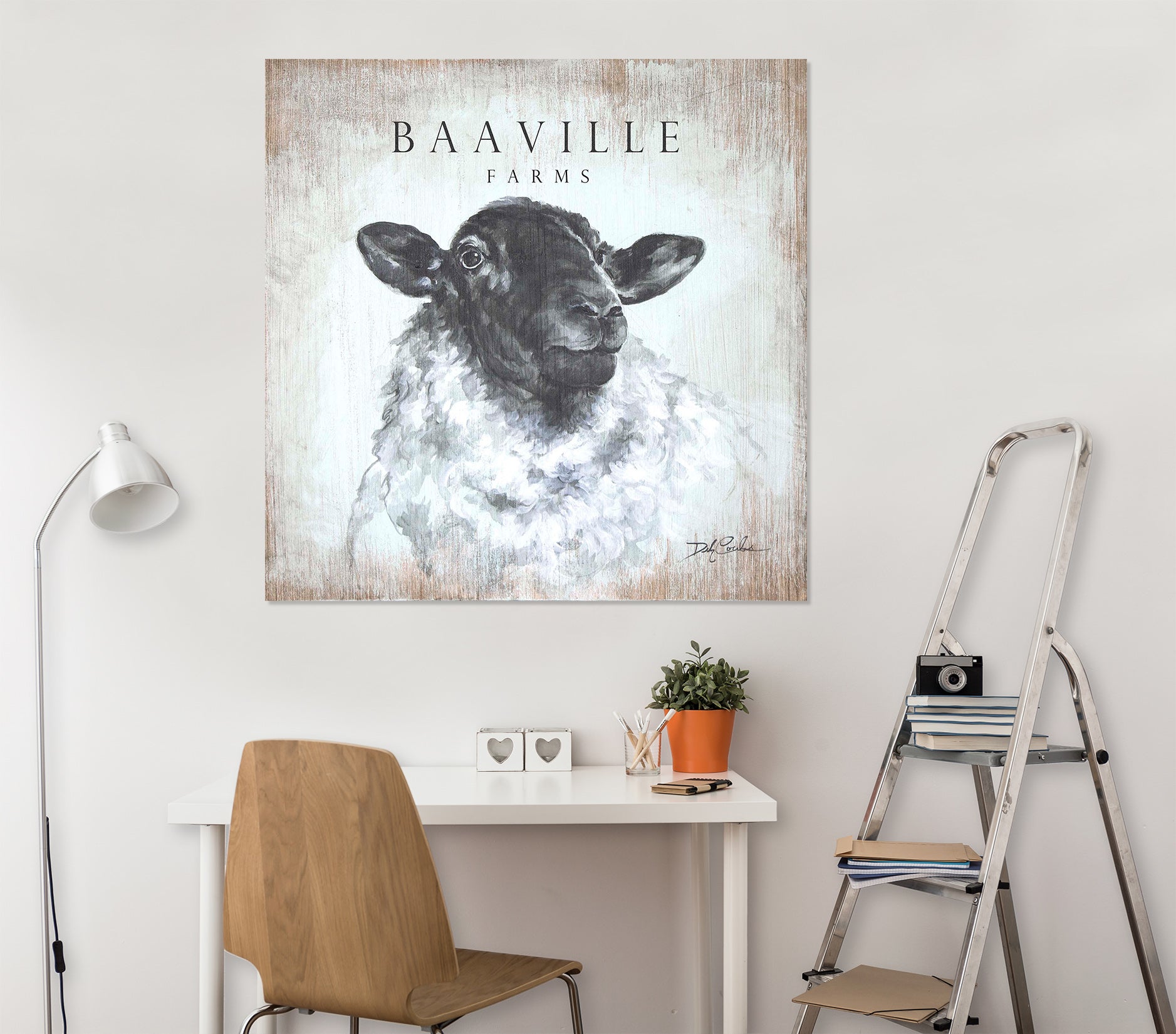 3D Young Sheep 011 Debi Coules Wall Sticker