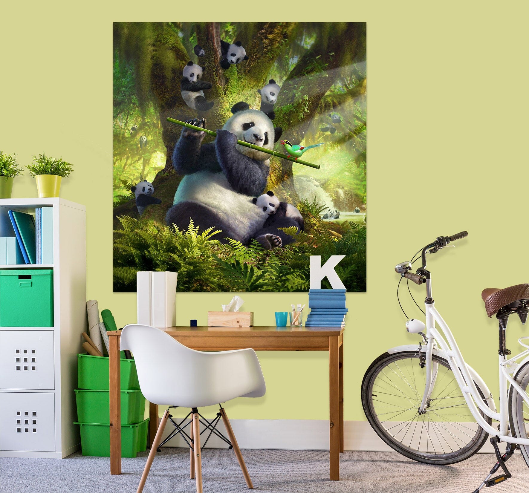 3D Panda Bear 018 Jerry LoFaro Wall Sticker Wallpaper AJ Wallpaper 2 