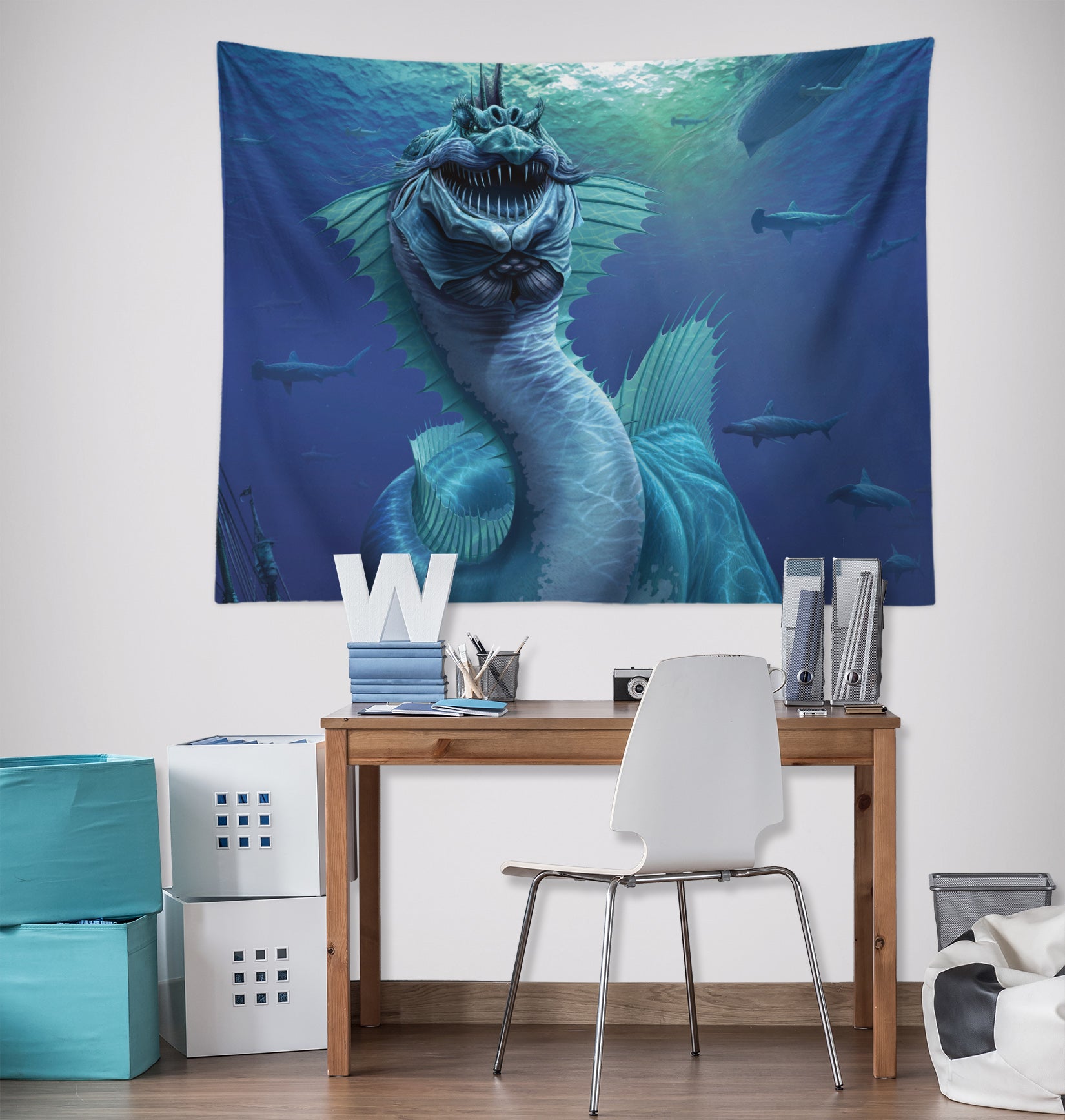 3D Sea Dragon 121201 Tom Wood Tapestry Hanging Cloth Hang