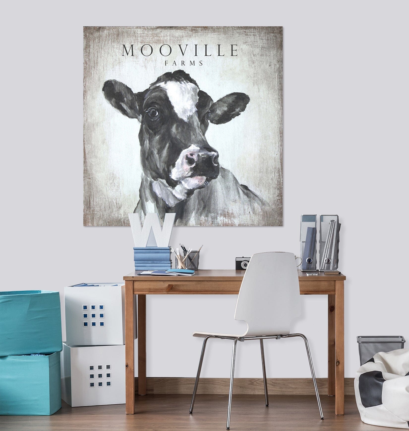 3D Sketch Cow 009 Debi Coules Wall Sticker Wallpaper AJ Wallpaper 2 