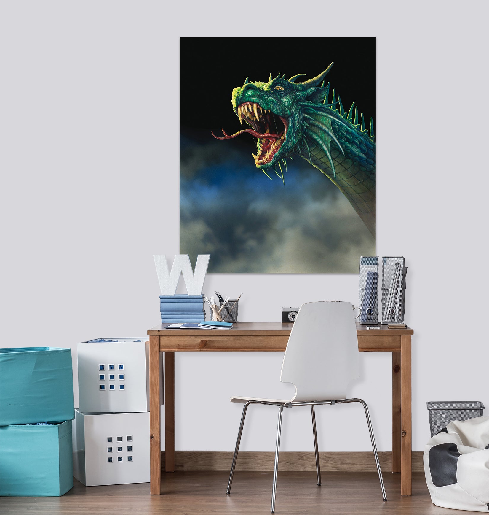 3D Dragon Green 8085 Ciruelo Wall Sticker