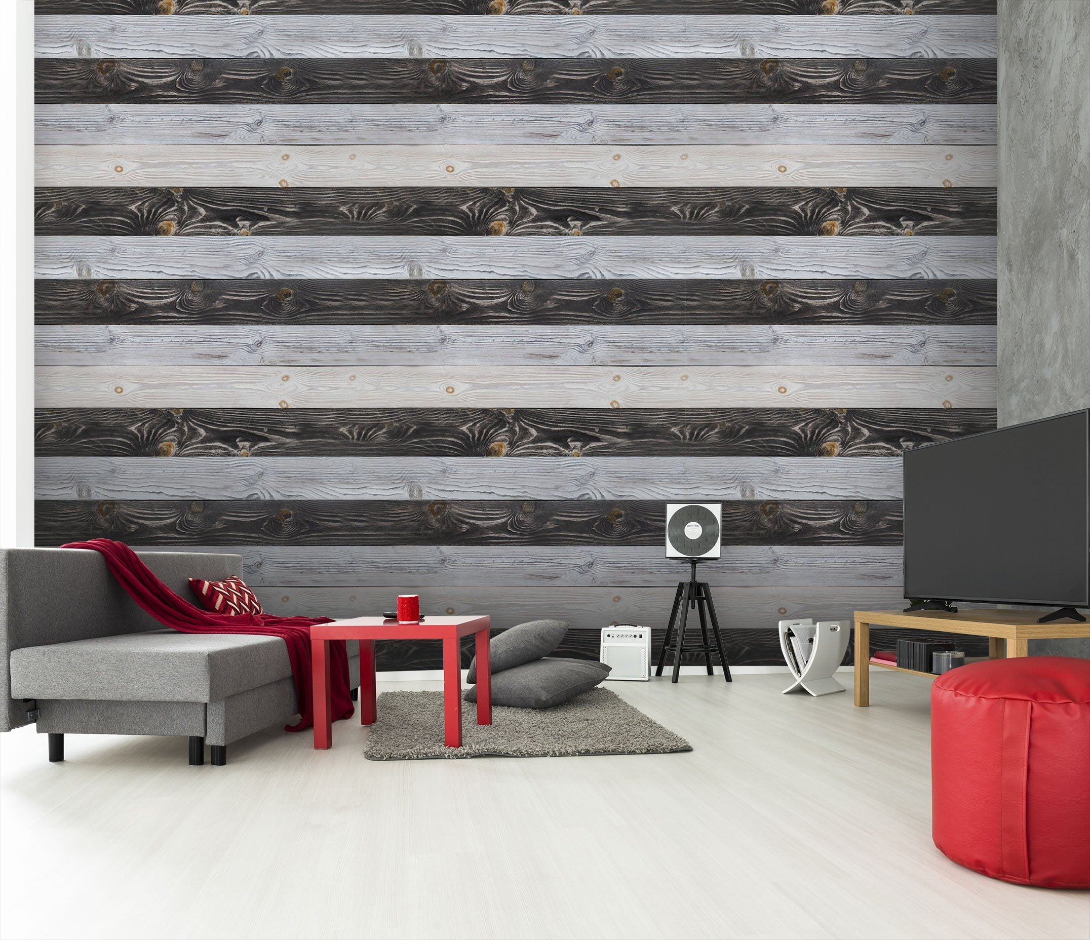 3D Black Wooden Board 05 Wall Murals Wallpaper AJ Wallpaper 2 