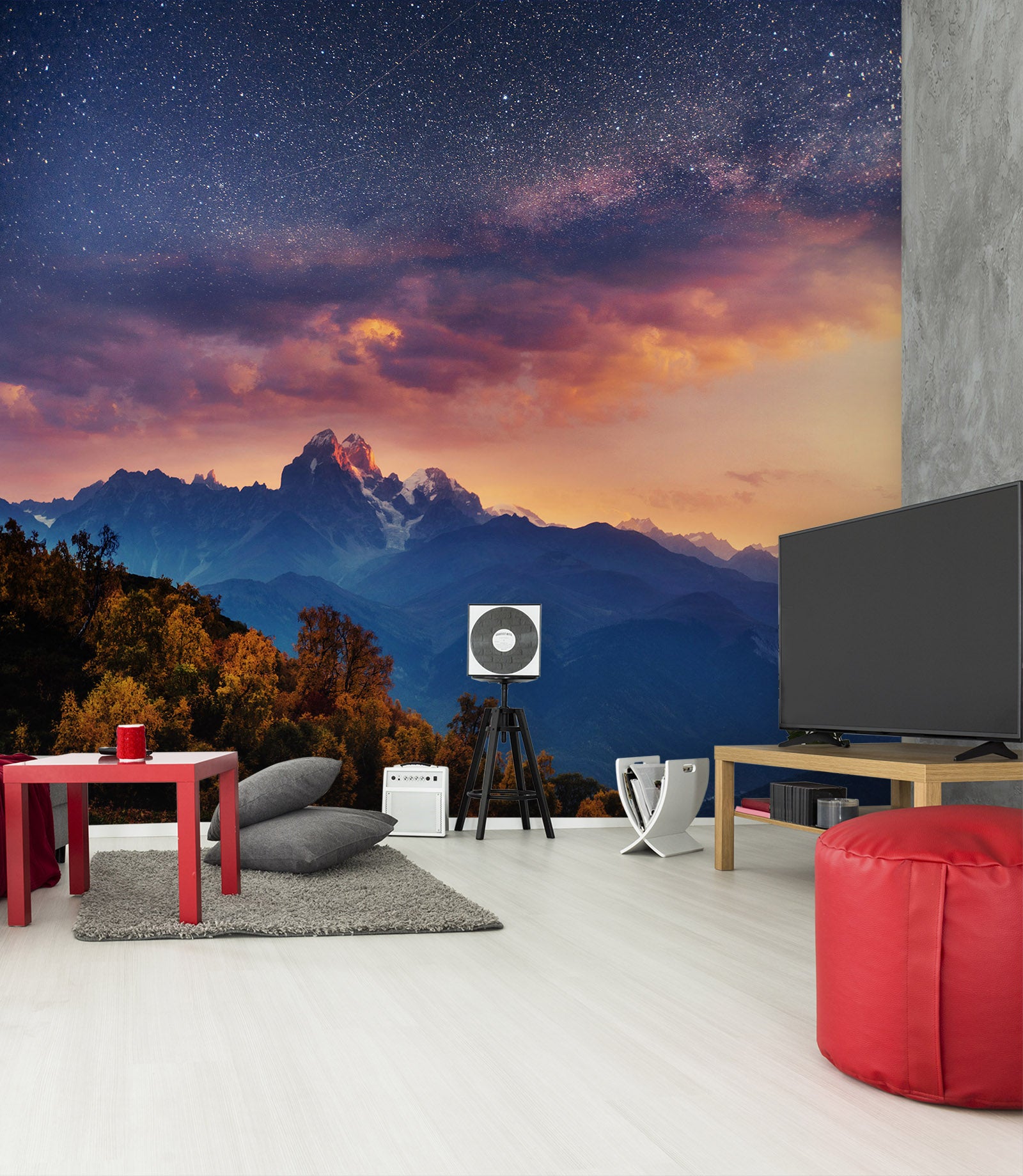 3D Mountain Clouds 58058 Wall Murals