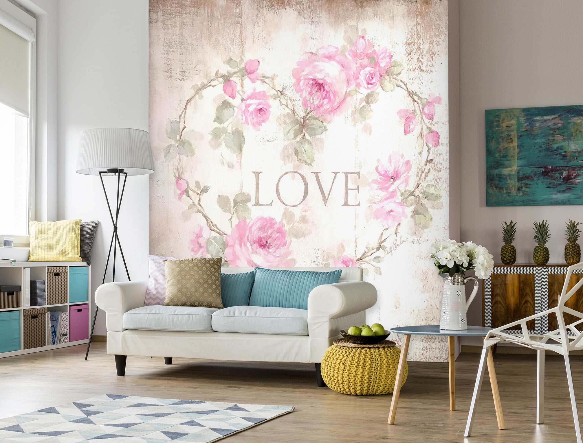 3D Love Wreath 1610 Debi Coules Wall Mural Wall Murals