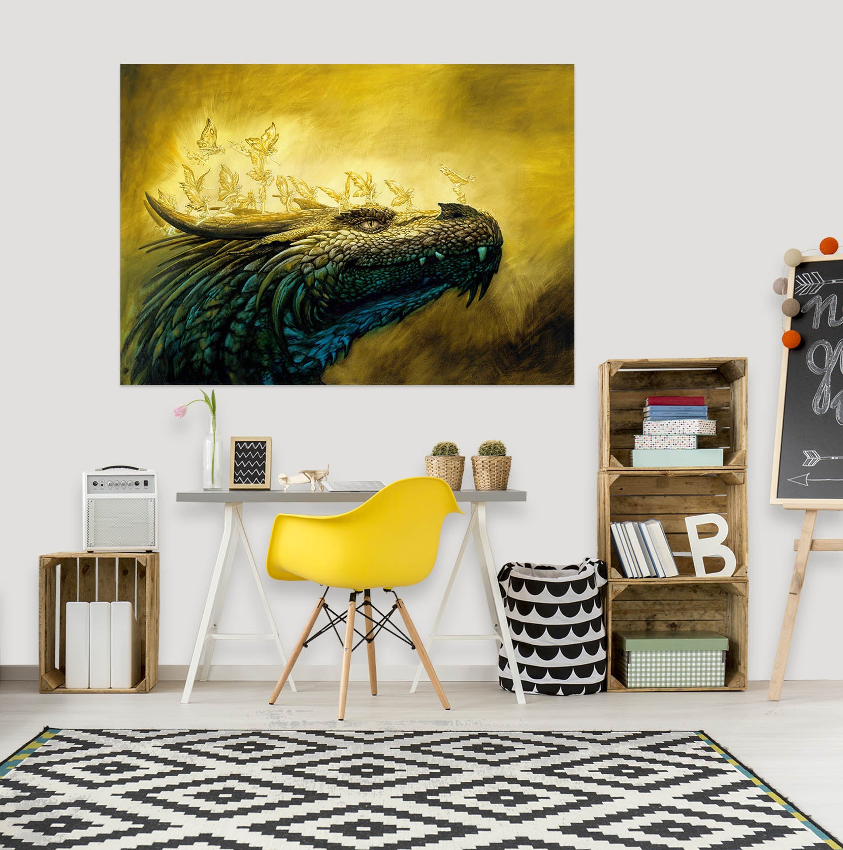 3D Dragon Head 8057 Ciruelo Wall Sticker