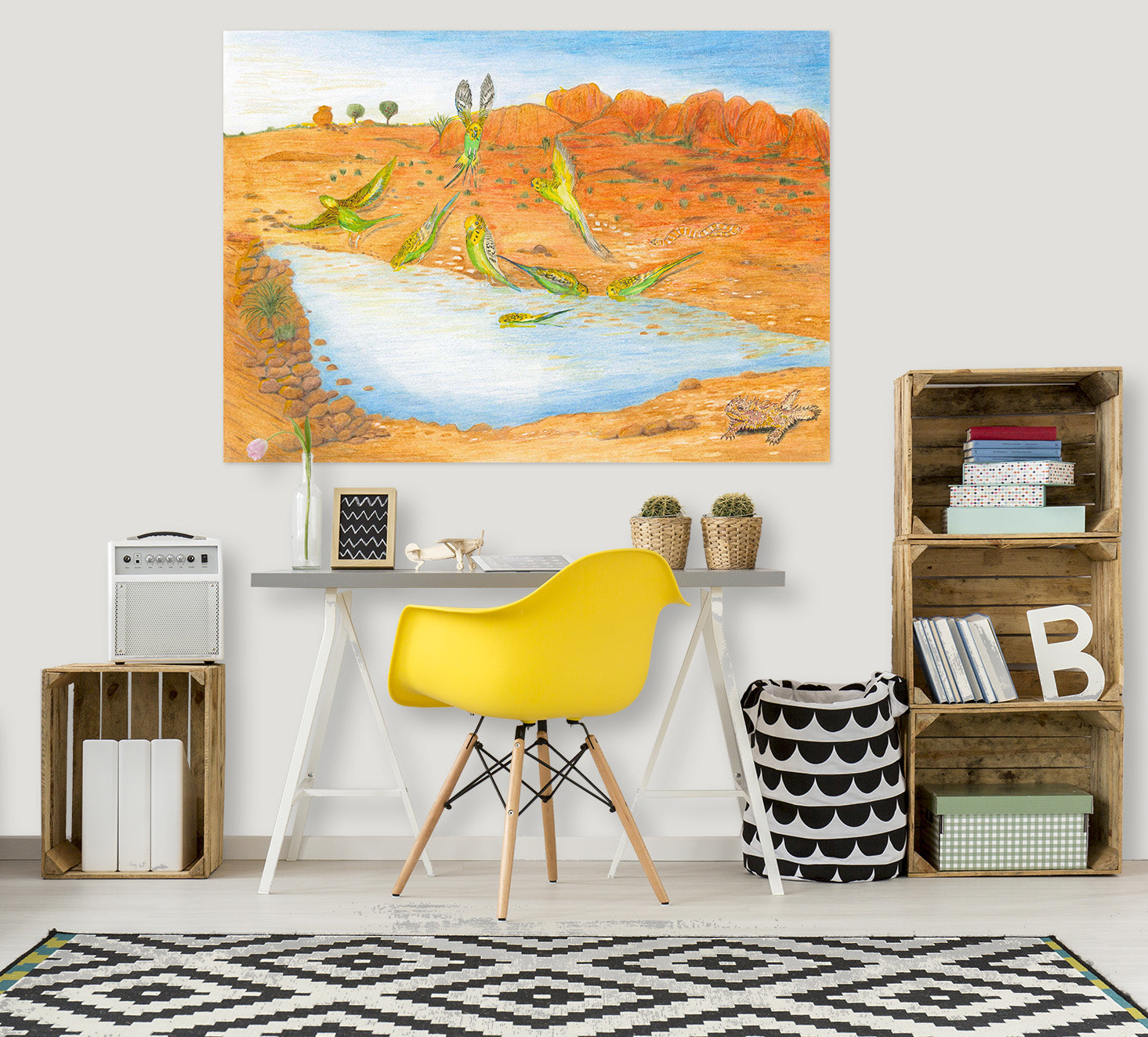 3D Desert Oasis 012 Michael Sewell Wall Sticker