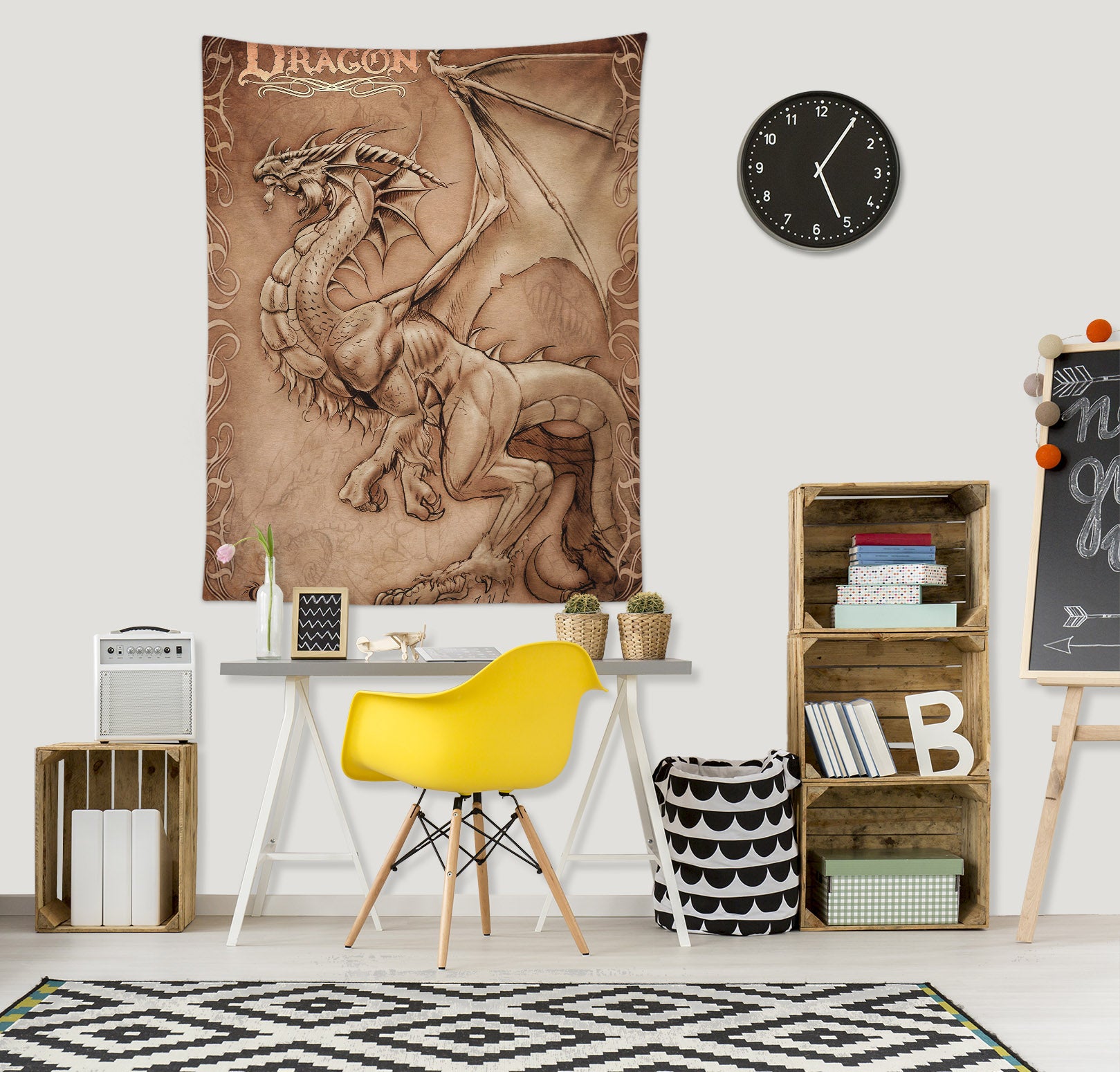 3D Dragon Painting 121173 Tom Wood Tapestry Hanging Cloth Hang