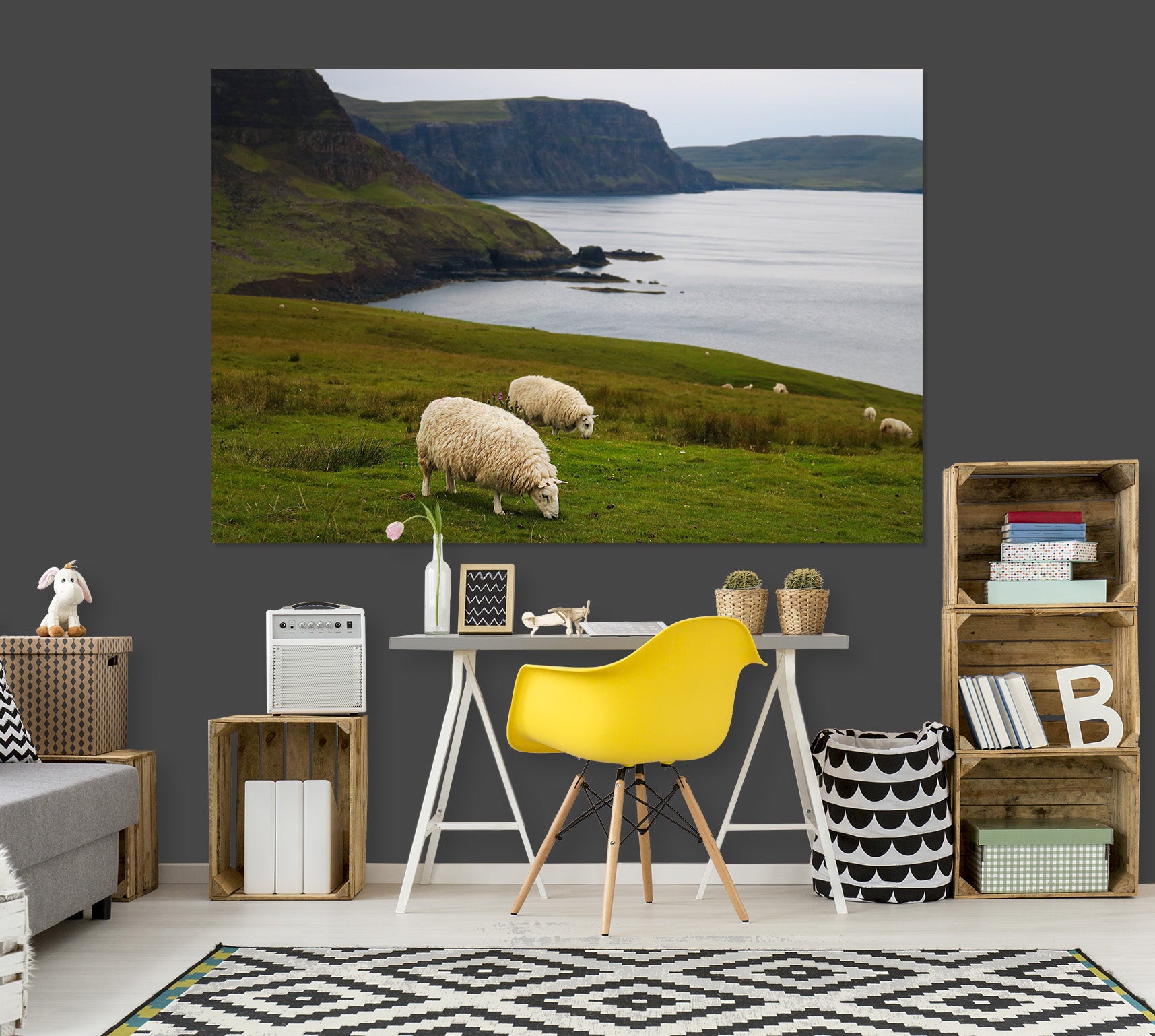 3D Steppe Sheep 120 Jerry LoFaro Wall Sticker