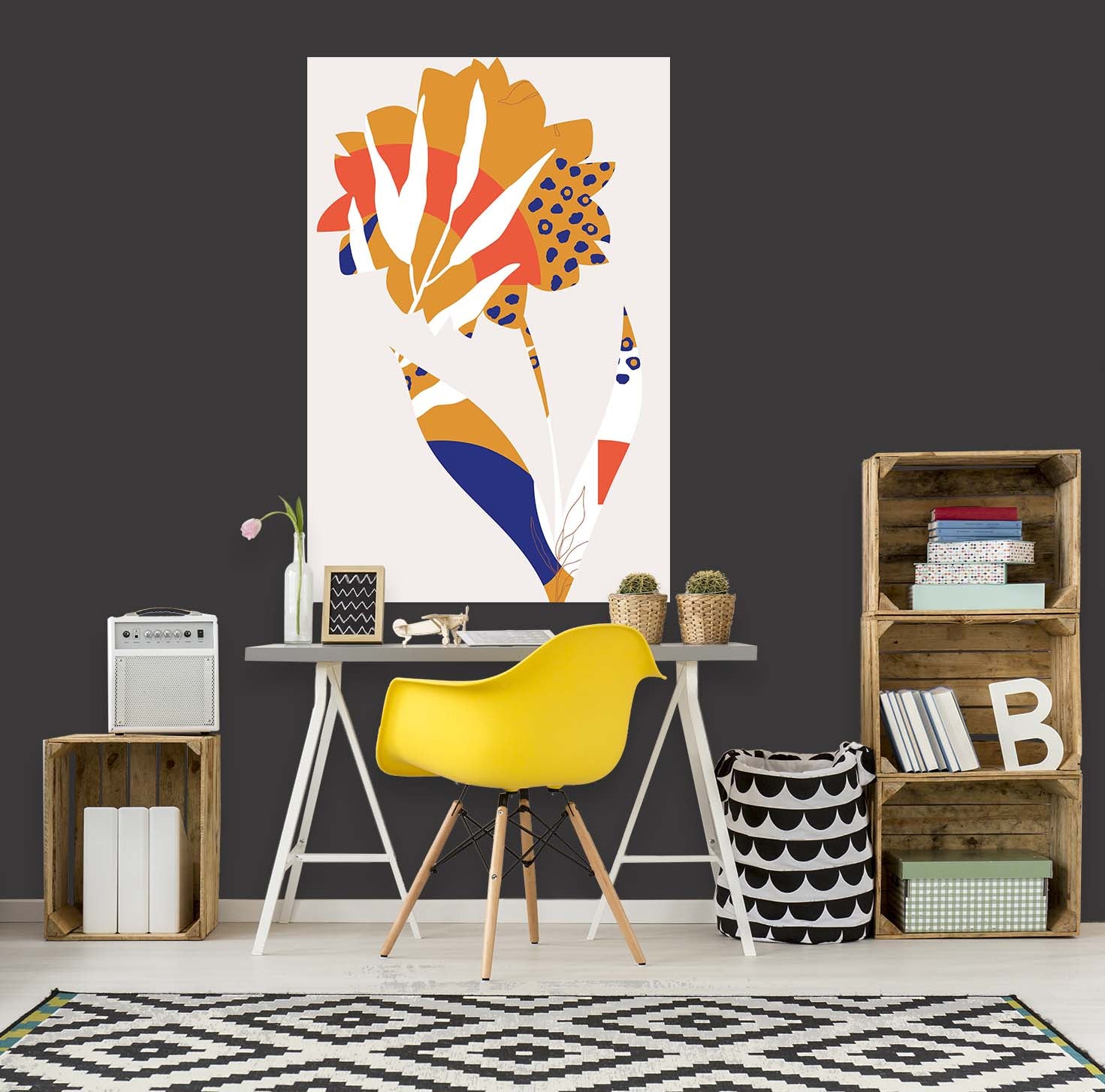 3D Painted Pattern 207 Boris Draschoff Wall Sticker