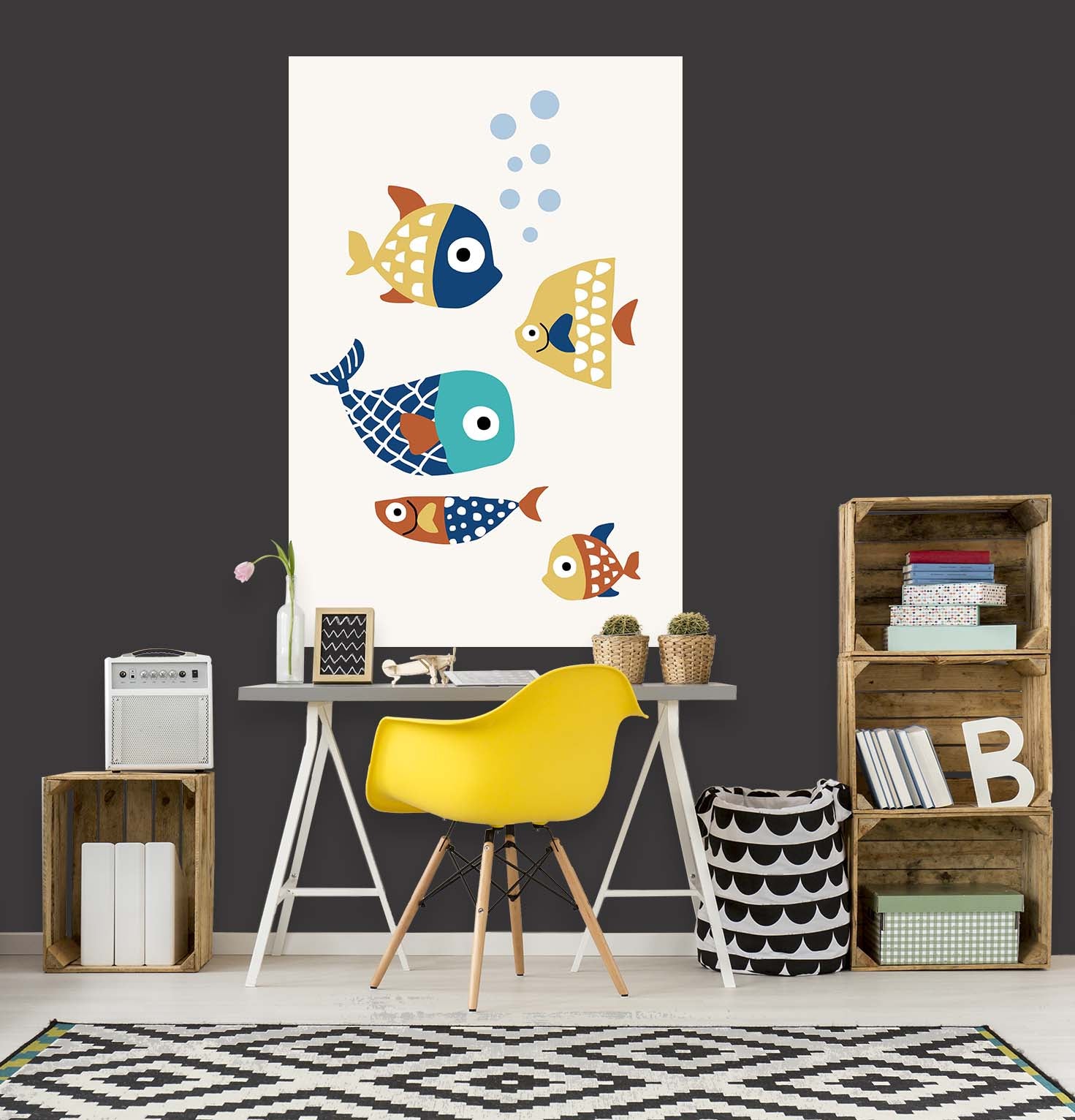 3D Fish Family 177 Boris Draschoff Wall Sticker