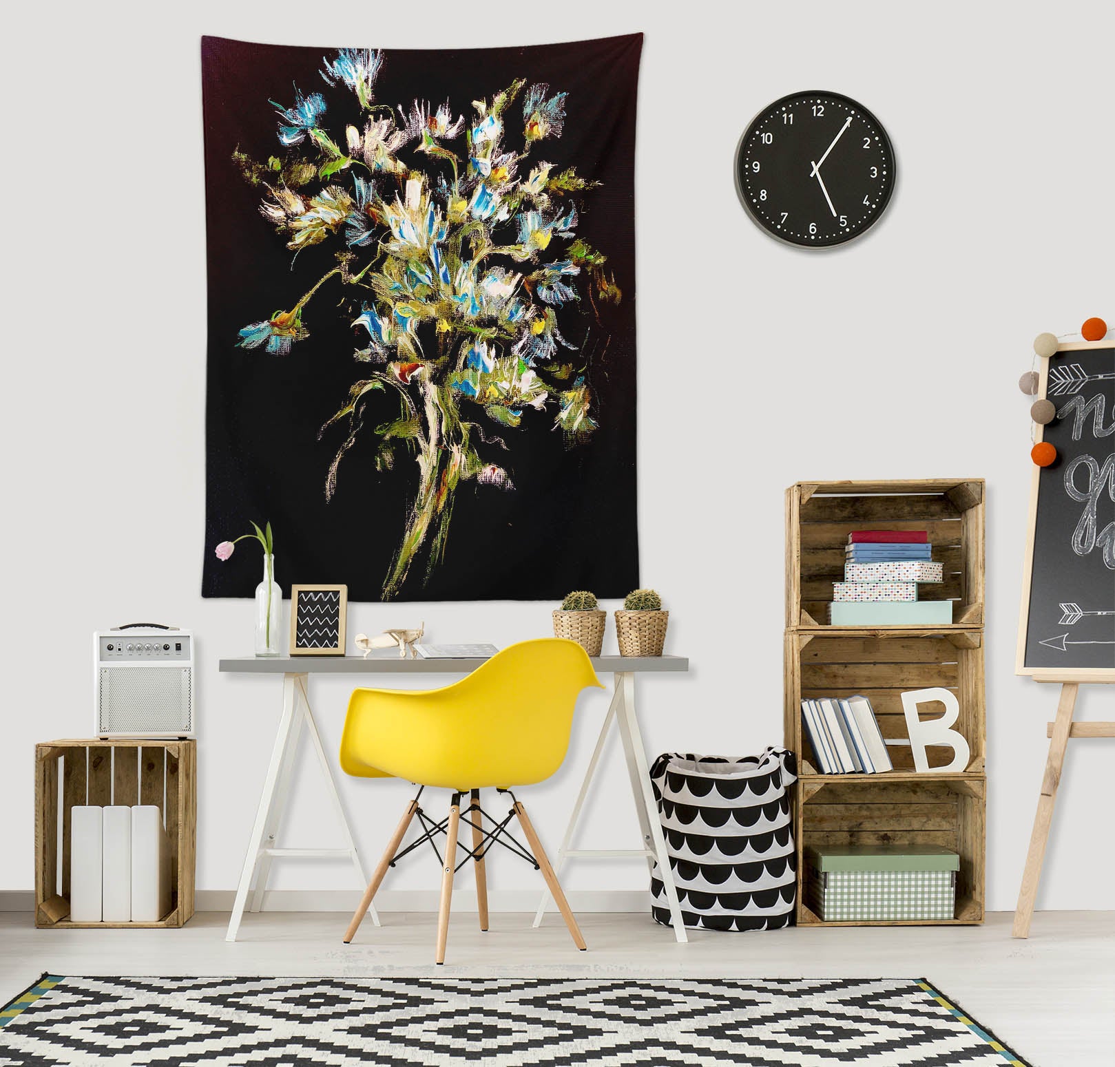 3D Colour Bouquet 3674 Skromova Marina Tapestry Hanging Cloth Hang