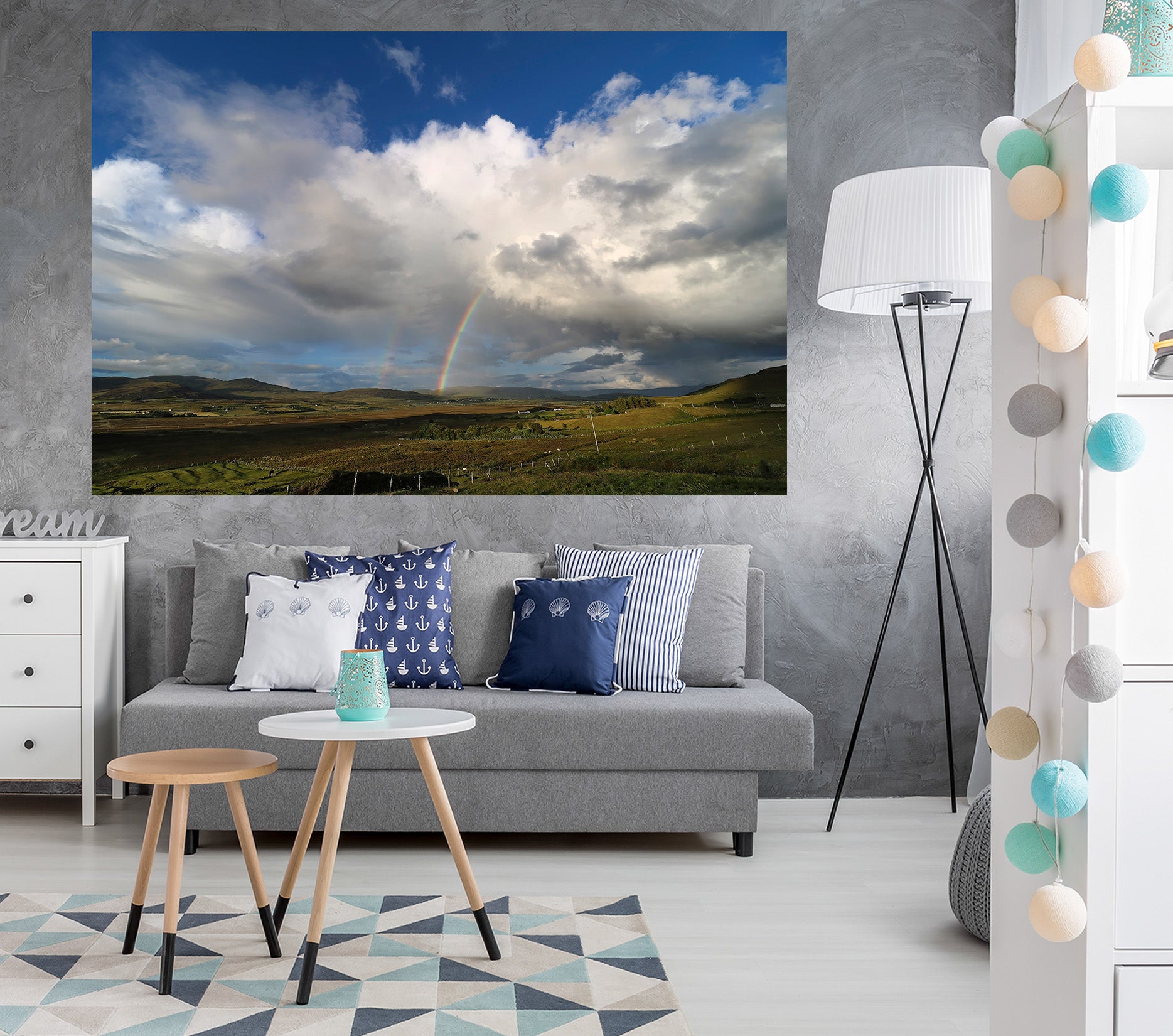 3D Grassland Clouds 116 Jerry LoFaro Wall Sticker