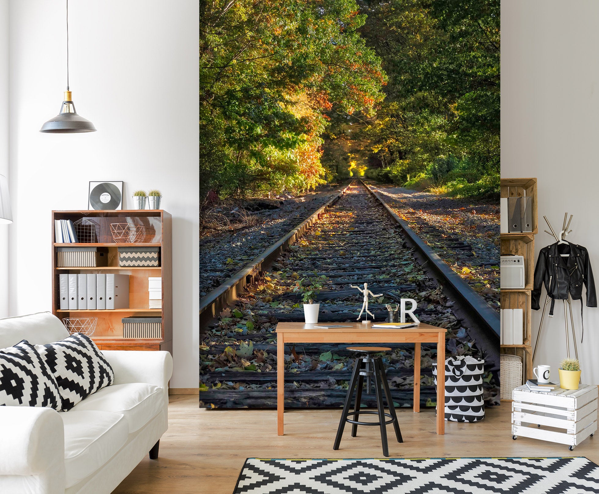 3D Stone Railway 136 Jerry LoFaro Wall Mural Wall Murals