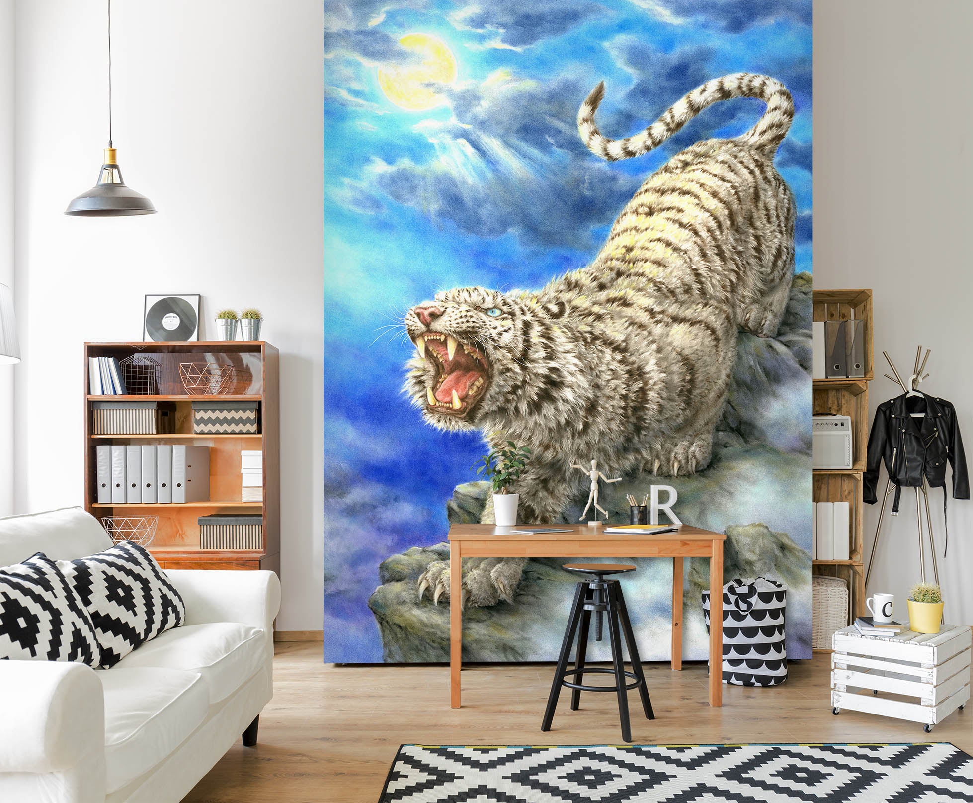 3D Tiger Cloud 5568 Kayomi Harai Wall Mural Wall Murals