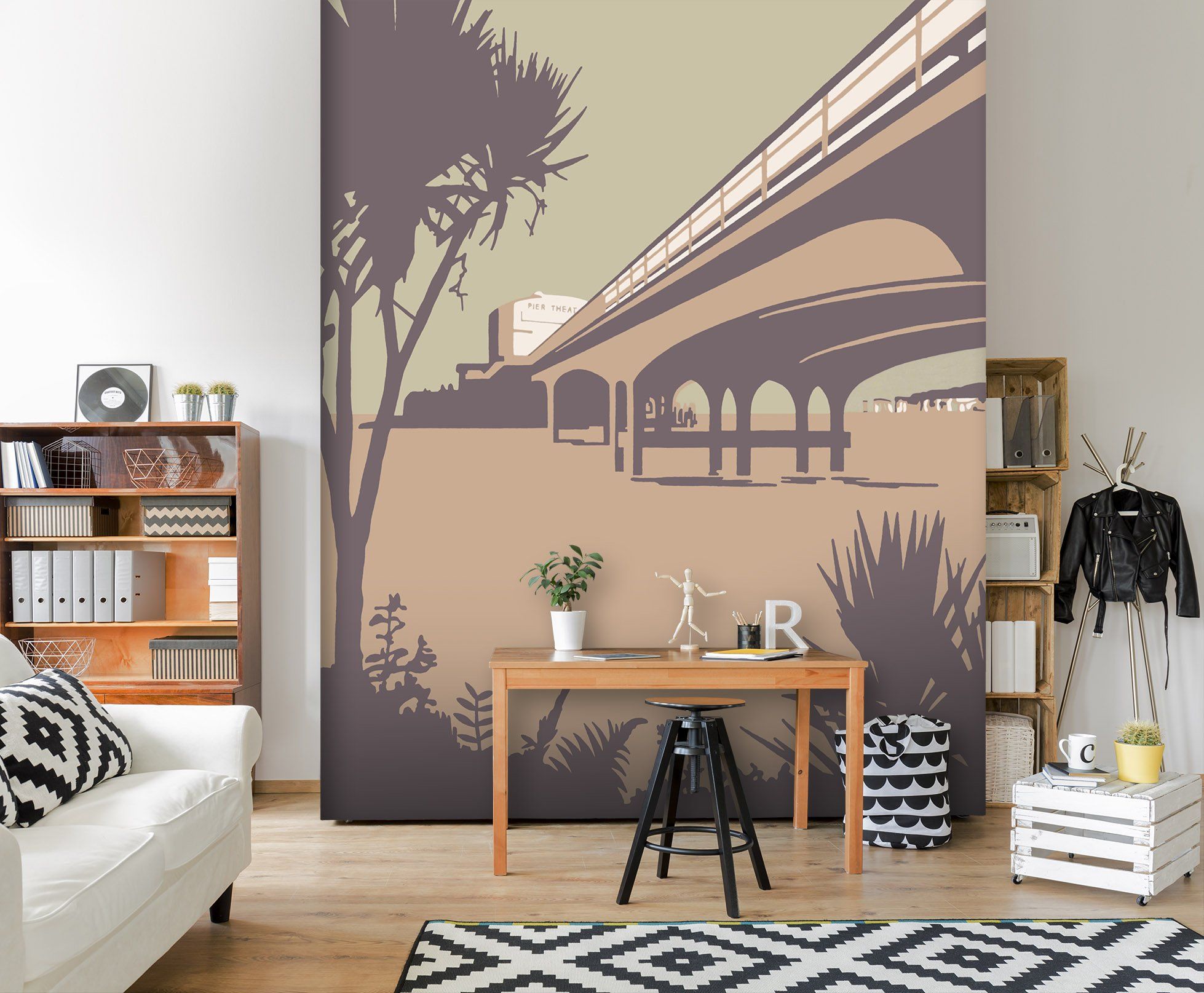 3D Bournemouth Pier Beaches 1005 Steve Read Wall Mural Wall Murals Wallpaper AJ Wallpaper 2 