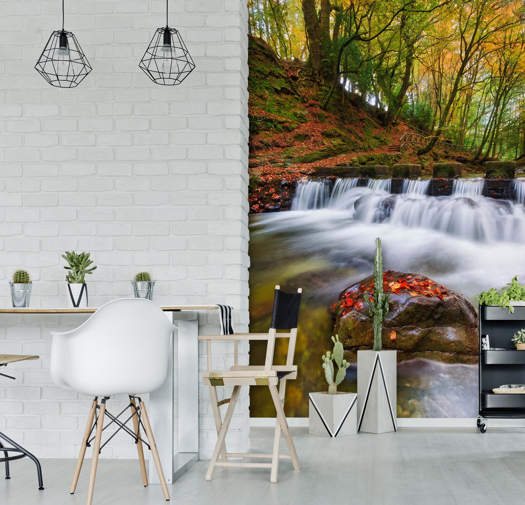 3D Forest Creek 2095 Wall Murals