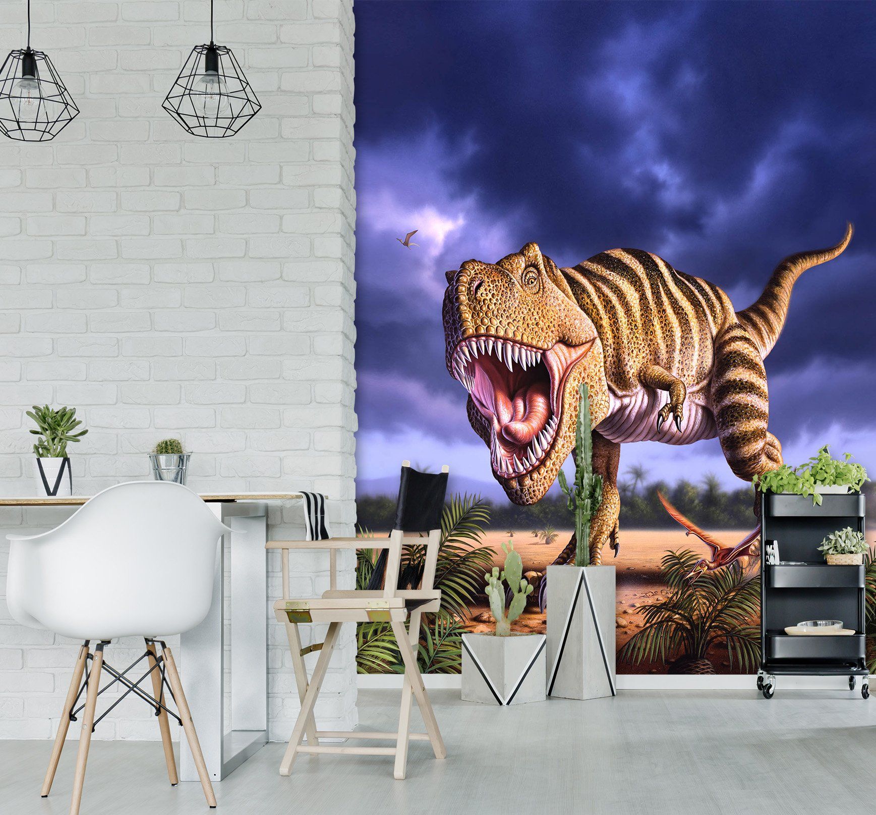 3D Brown Rex 1405 Jerry LoFaro Wall Mural Wall Murals Wallpaper AJ Wallpaper 2 