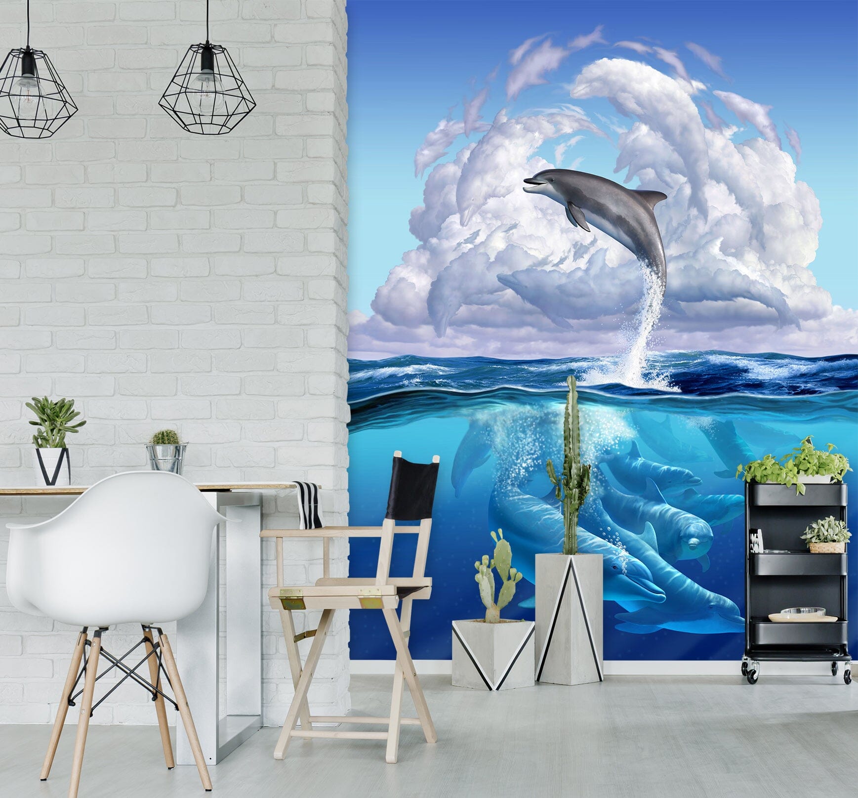 3D Dolphonic Symphony 1408 Jerry LoFaro Wall Mural Wall Murals Wallpaper AJ Wallpaper 2 