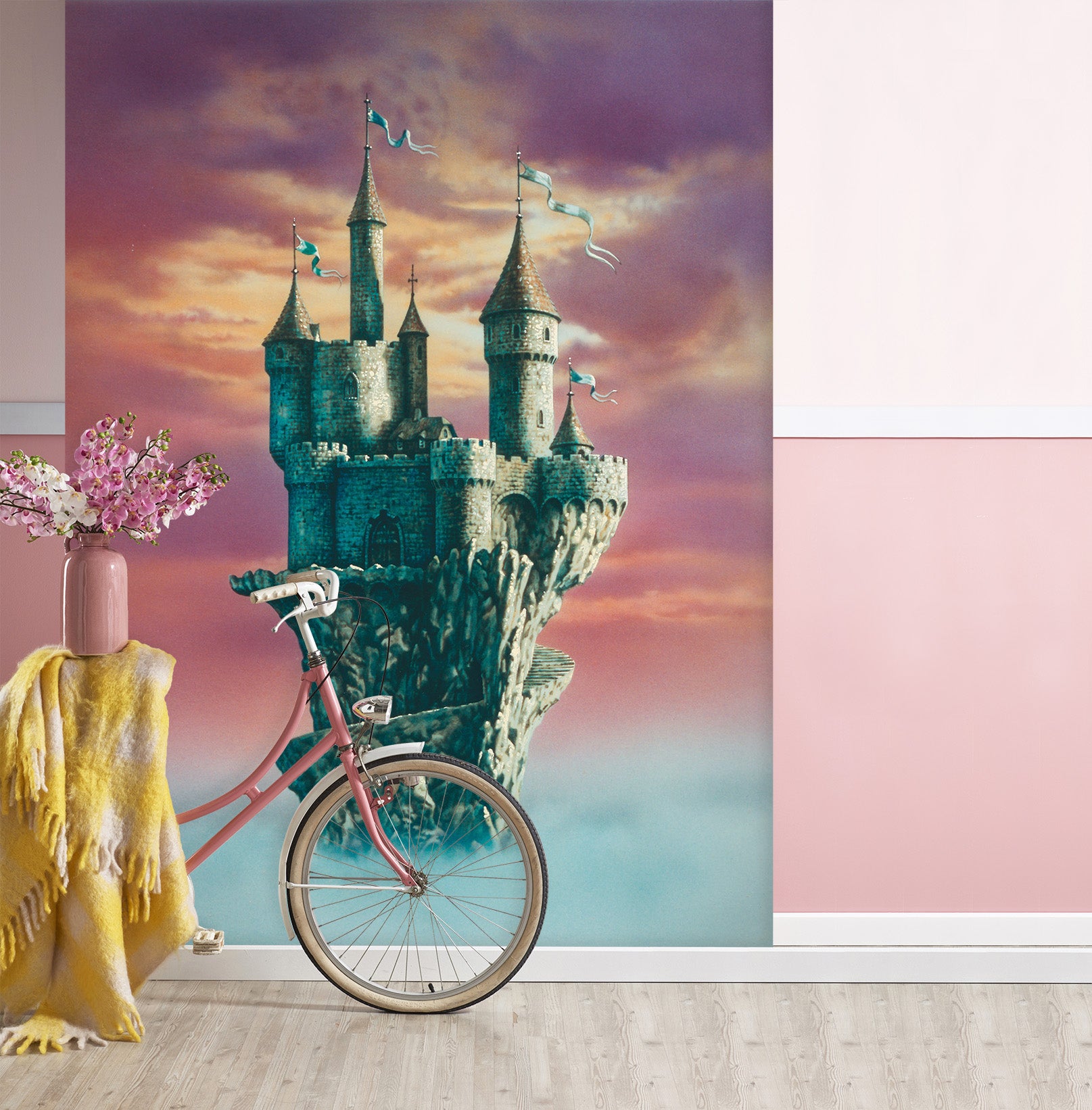 3D Sky Castle 7107 Ciruelo Wall Mural Wall Murals