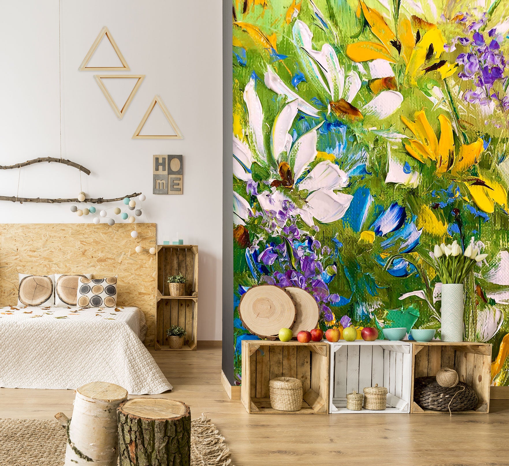 3D Yellow Flower 160 Skromova Marina Wall Mural Wall Murals