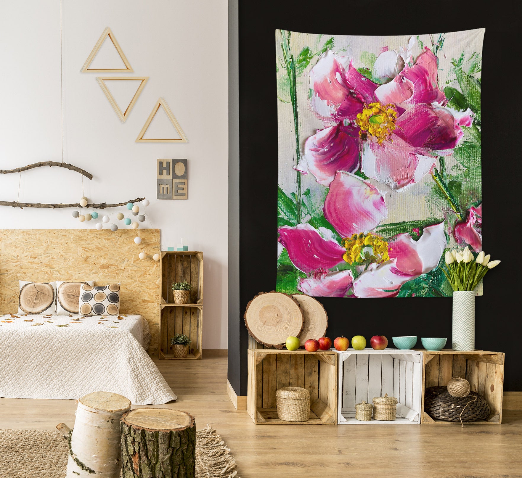 3D Flower Core 3455 Skromova Marina Tapestry Hanging Cloth Hang