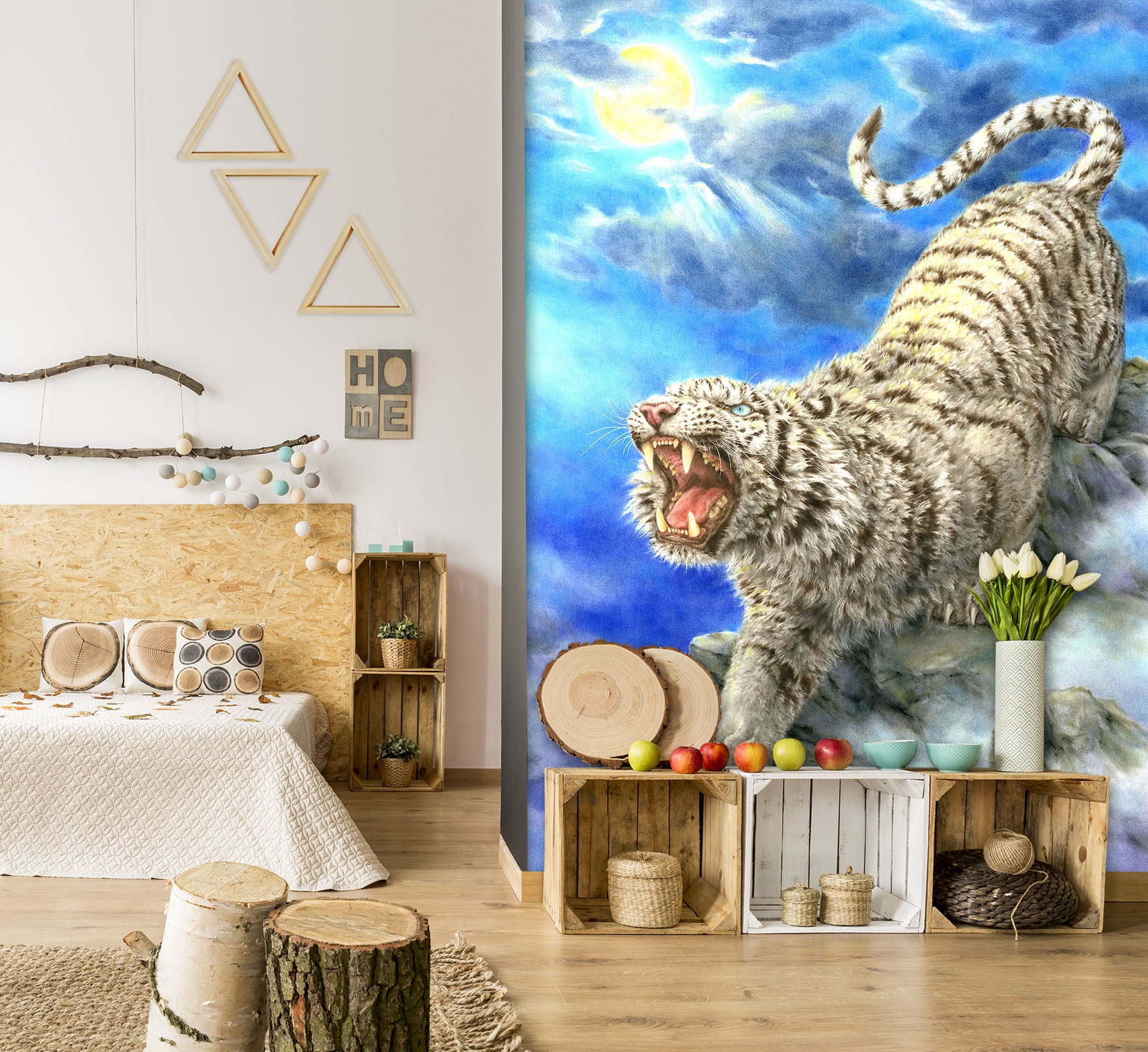 3D Tiger Cloud 5568 Kayomi Harai Wall Mural Wall Murals