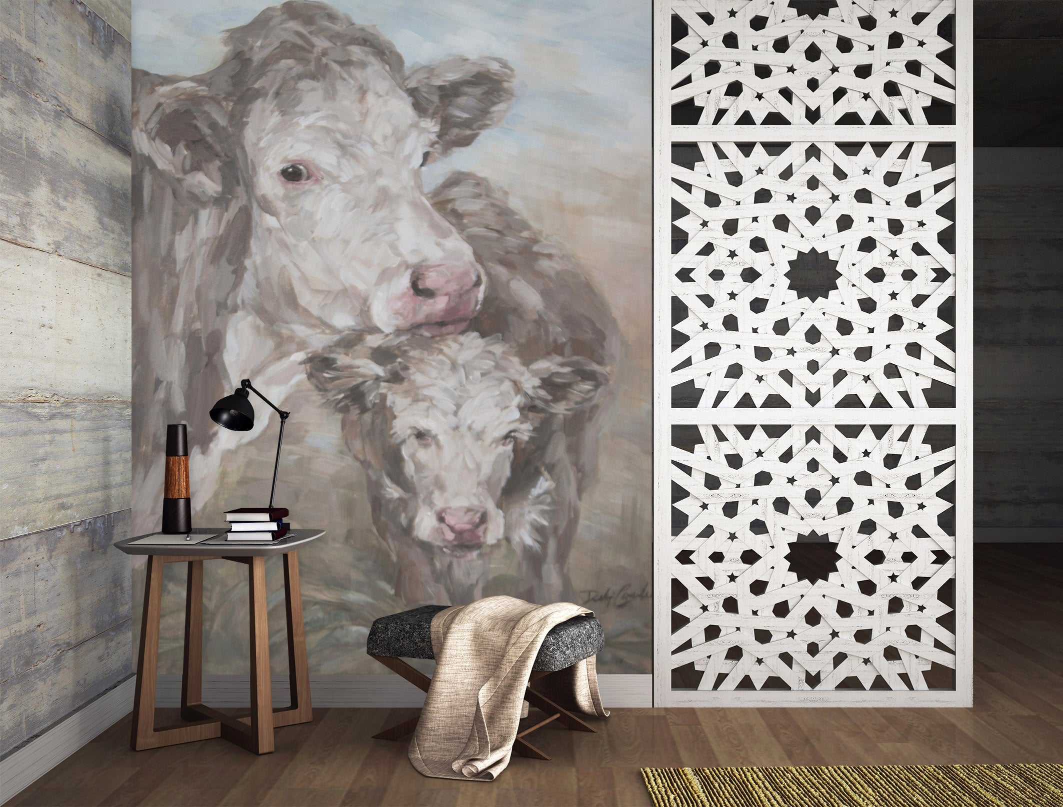 3D Cattle 3138 Debi Coules Wall Mural Wall Murals