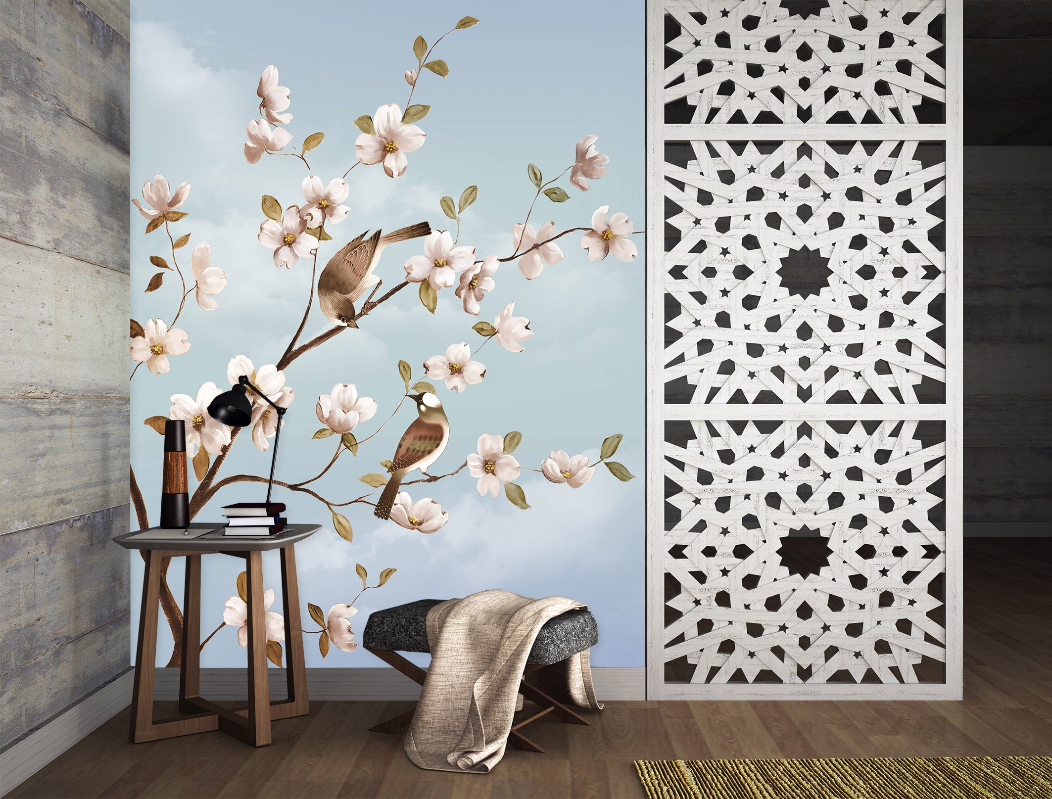 3D White Pear Blossom 1811 Wall Murals