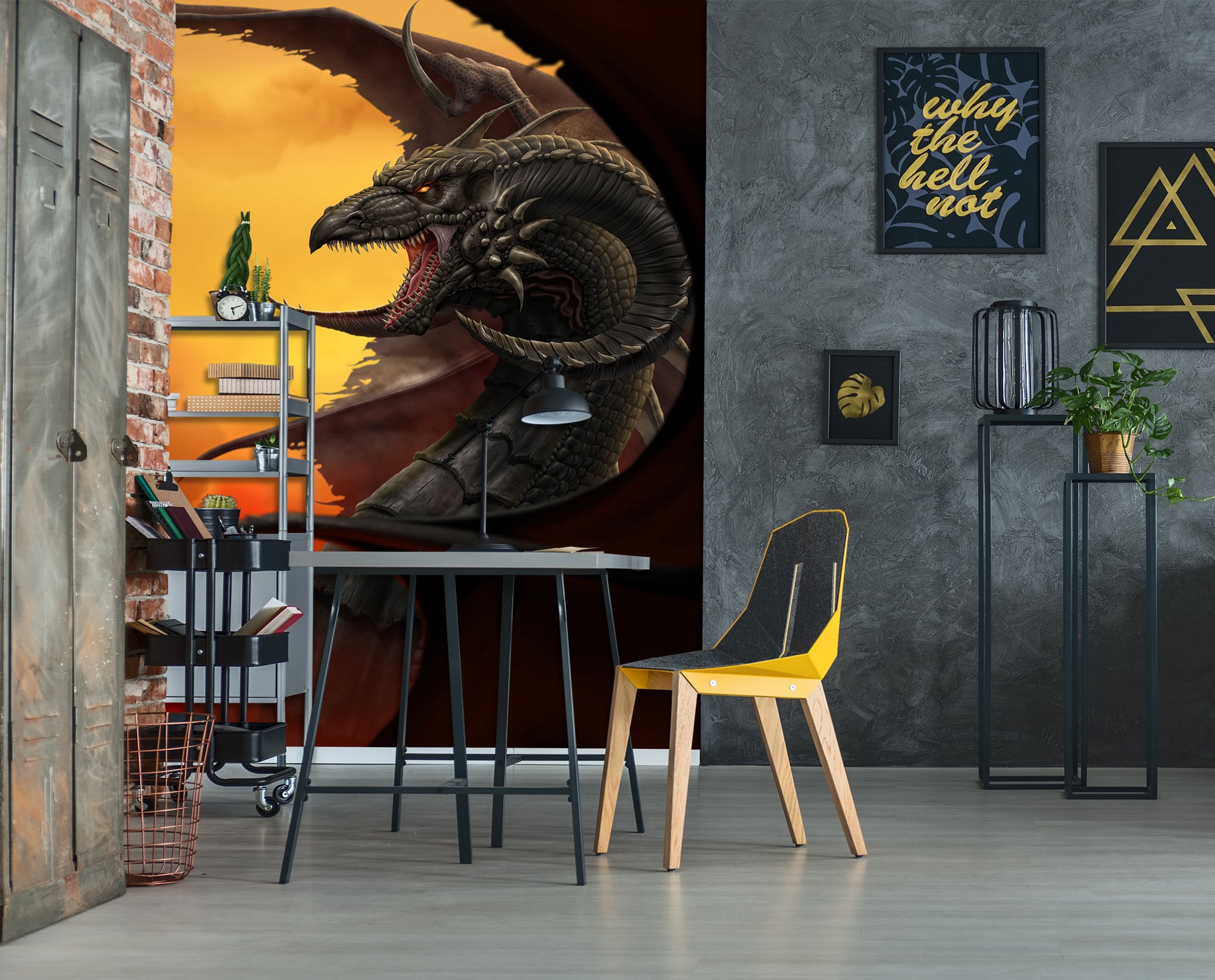 3D Dragon 5018 Tom Wood Wall Mural Wall Murals