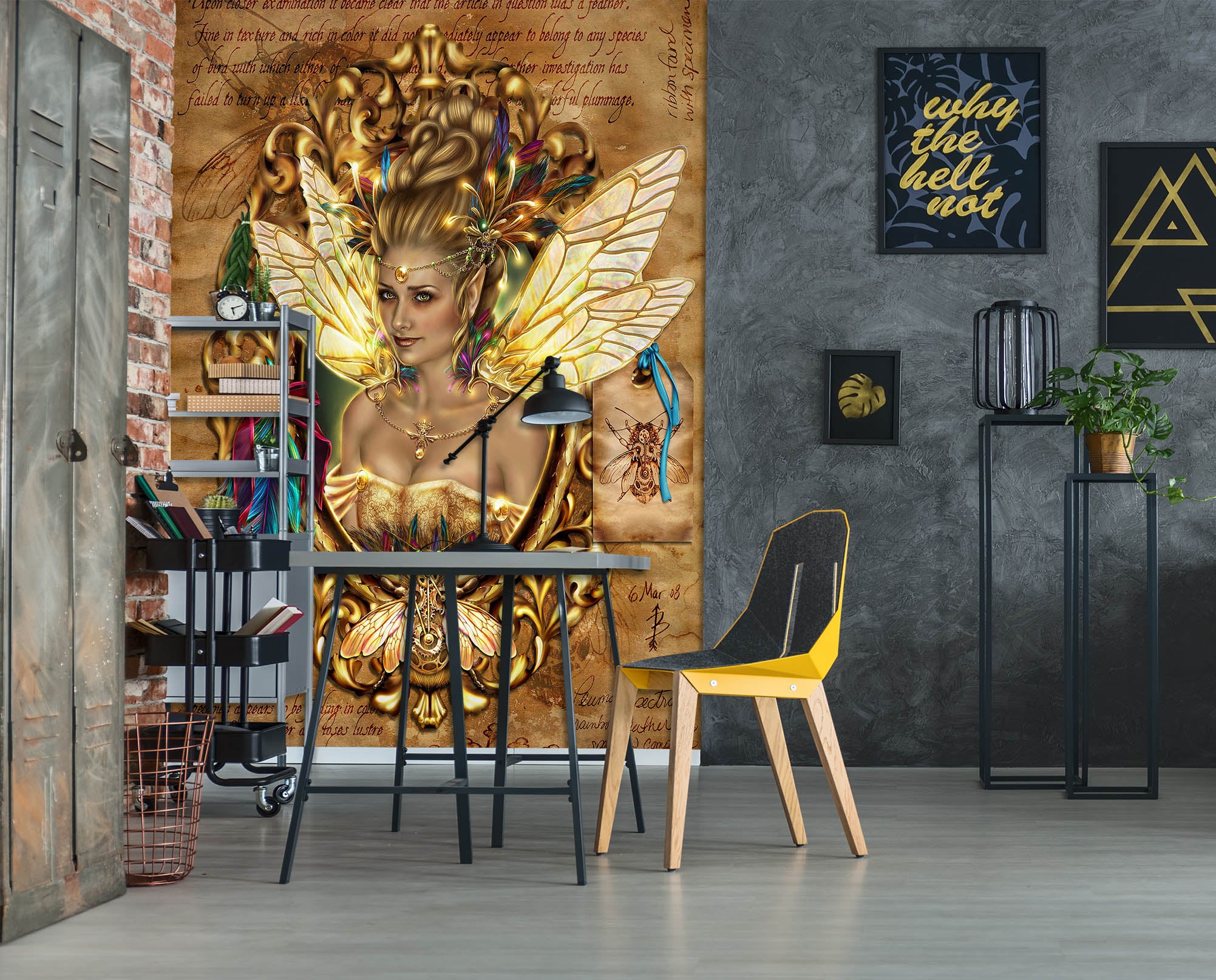 3D Golden Woman 8785 Brigid Ashwood Wall Mural Wall Murals