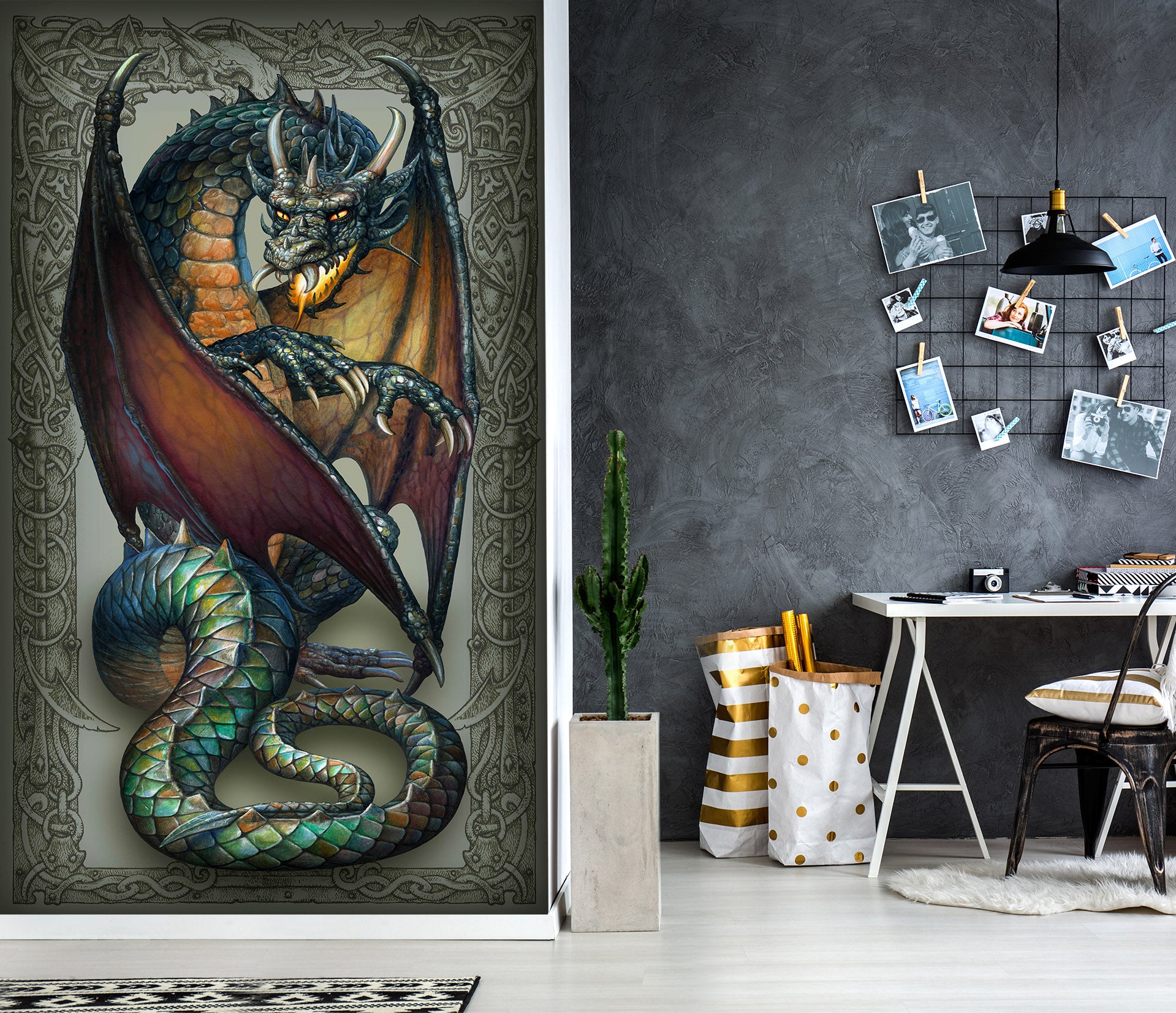 3D Dragon 7094 Ciruelo Wall Mural Wall Murals