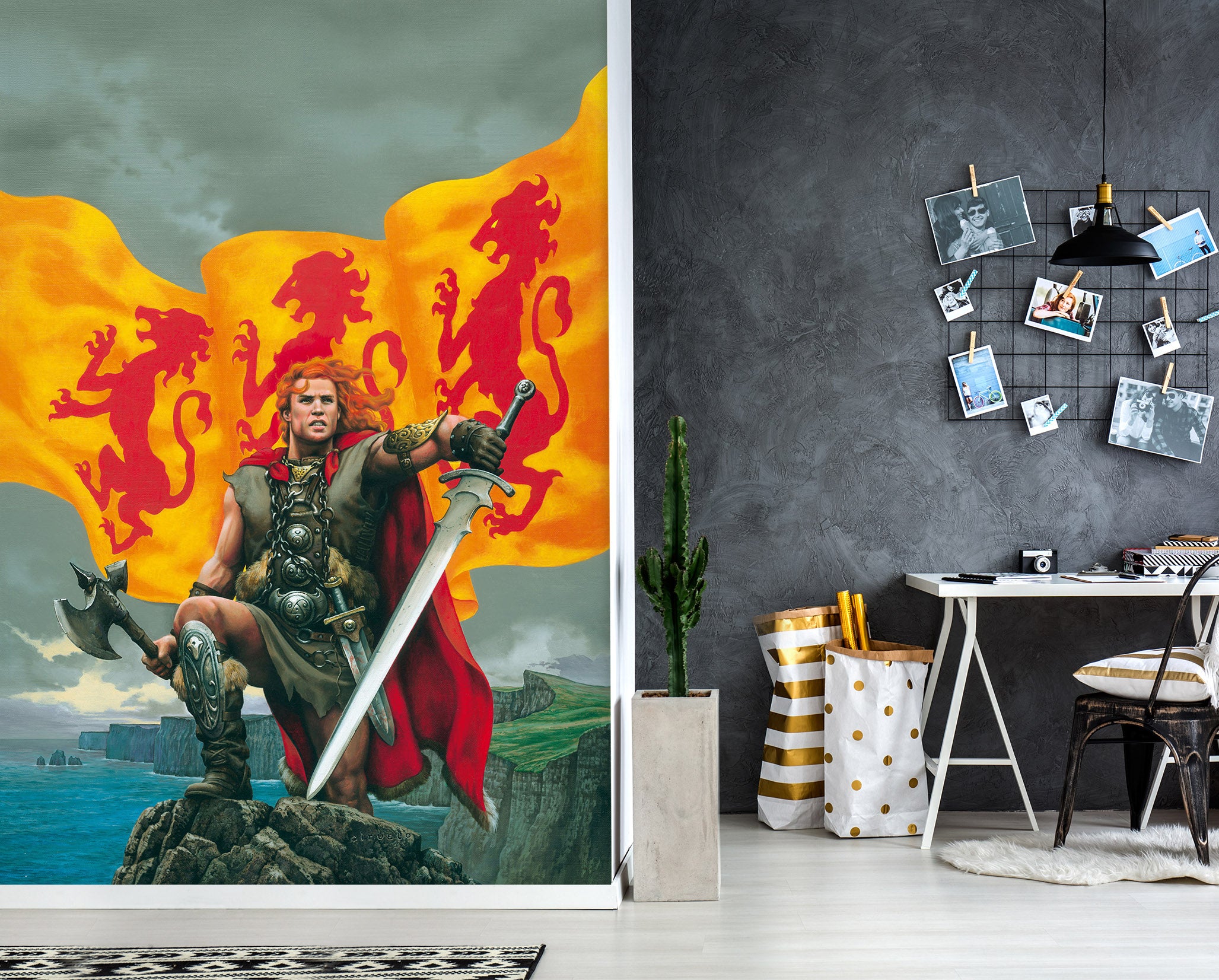 3D Flag Soldier With Sword 7103 Ciruelo Wall Mural Wall Murals