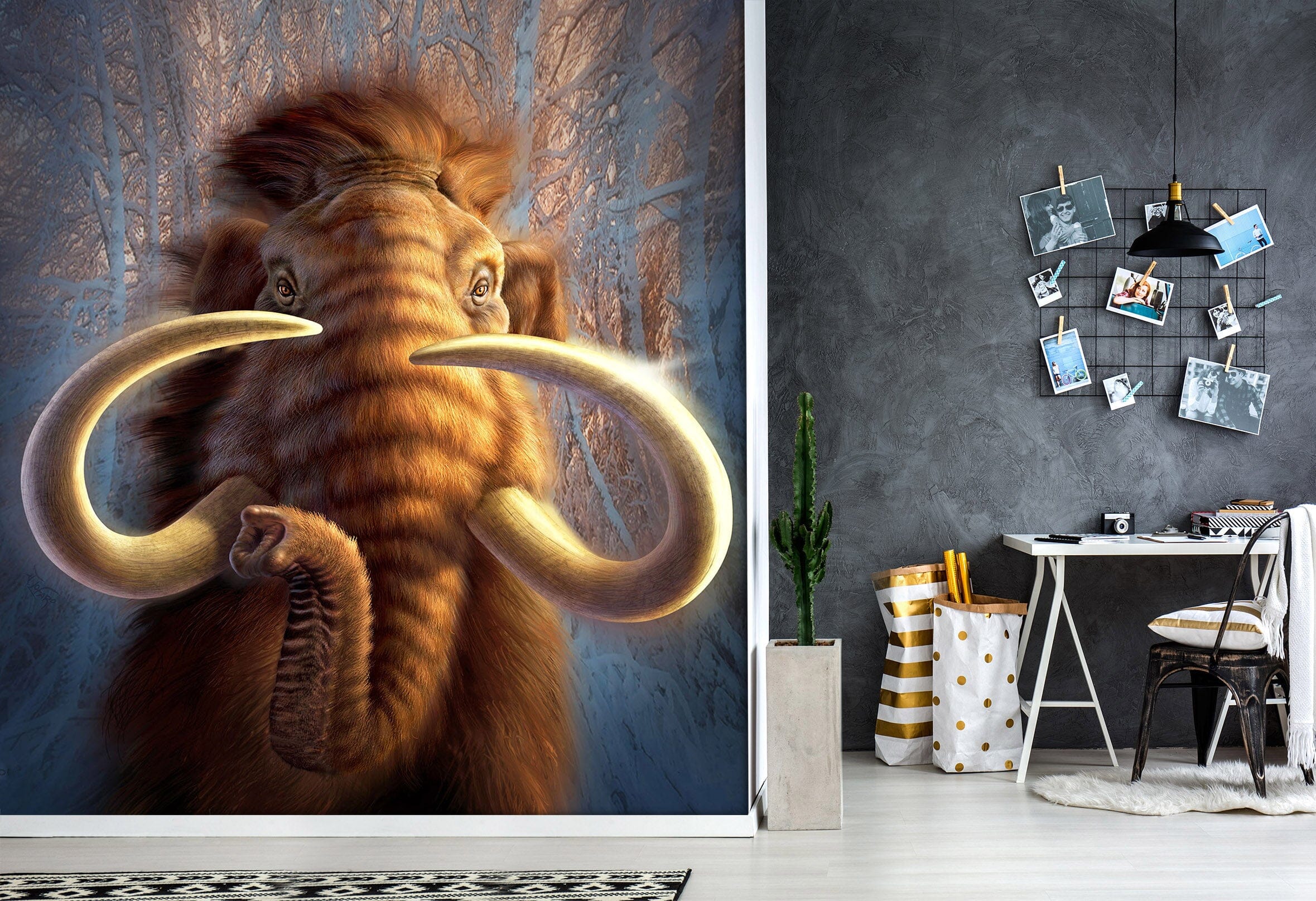 3D Mammoth 1413 Jerry LoFaro Wall Mural Wall Murals Wallpaper AJ Wallpaper 2 