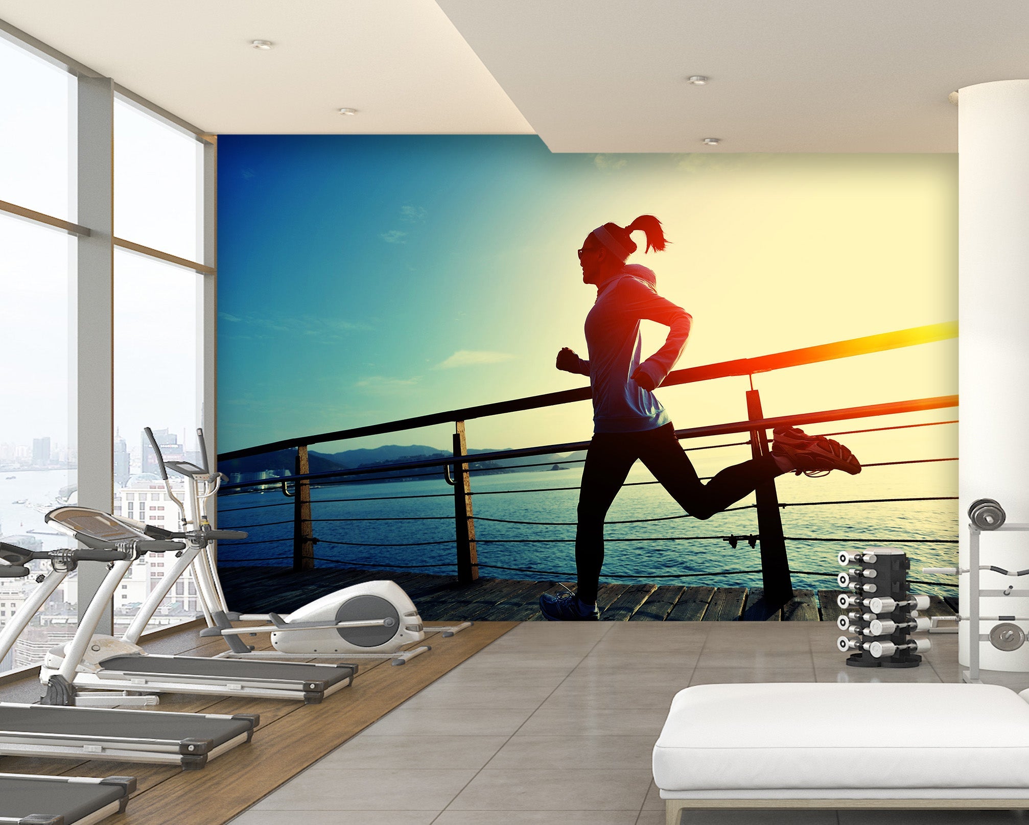 3D Morning Run 064 Wall Murals Wallpaper AJ Wallpaper 2 