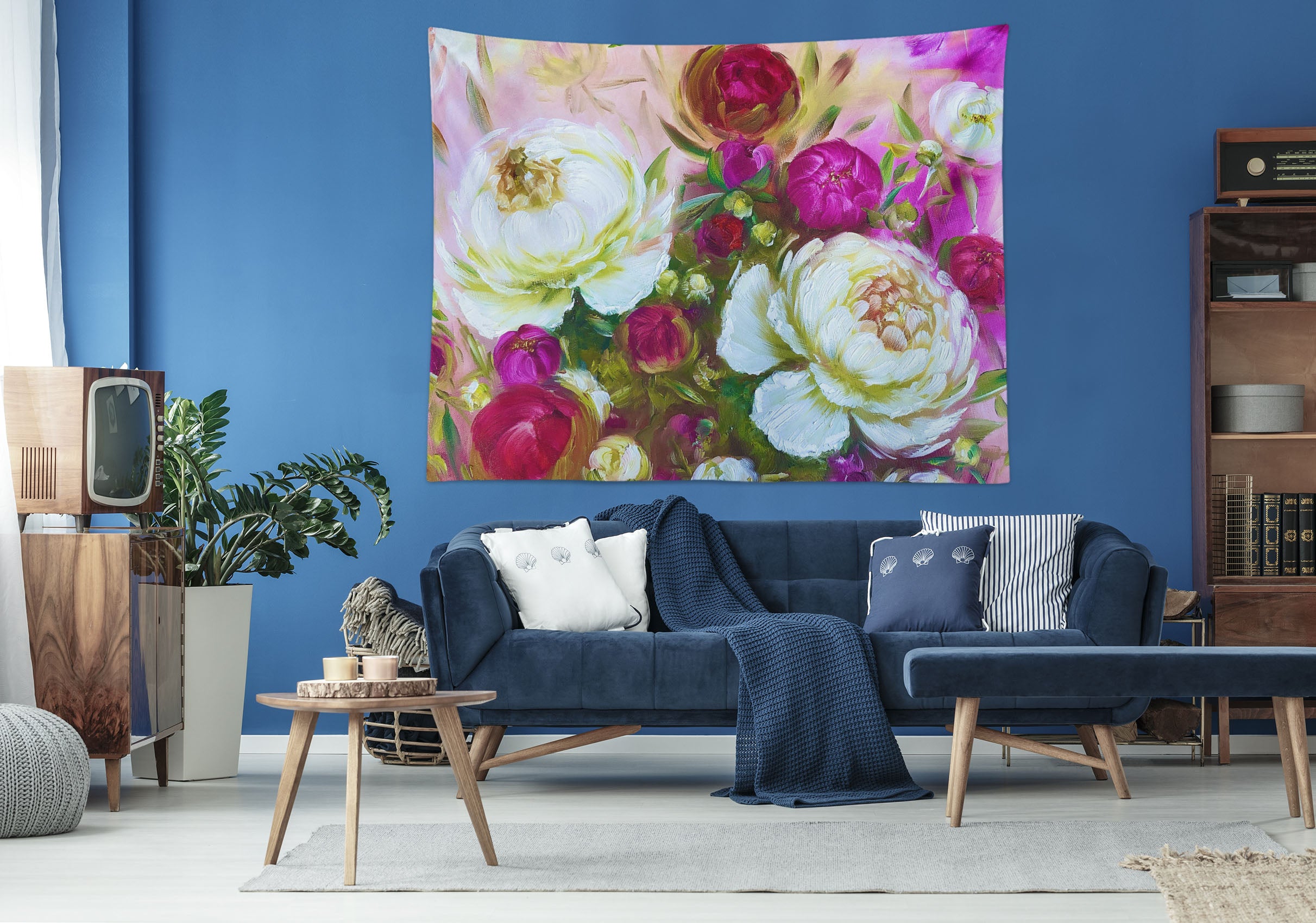 3D Pretty Peony 3718 Skromova Marina Tapestry Hanging Cloth Hang