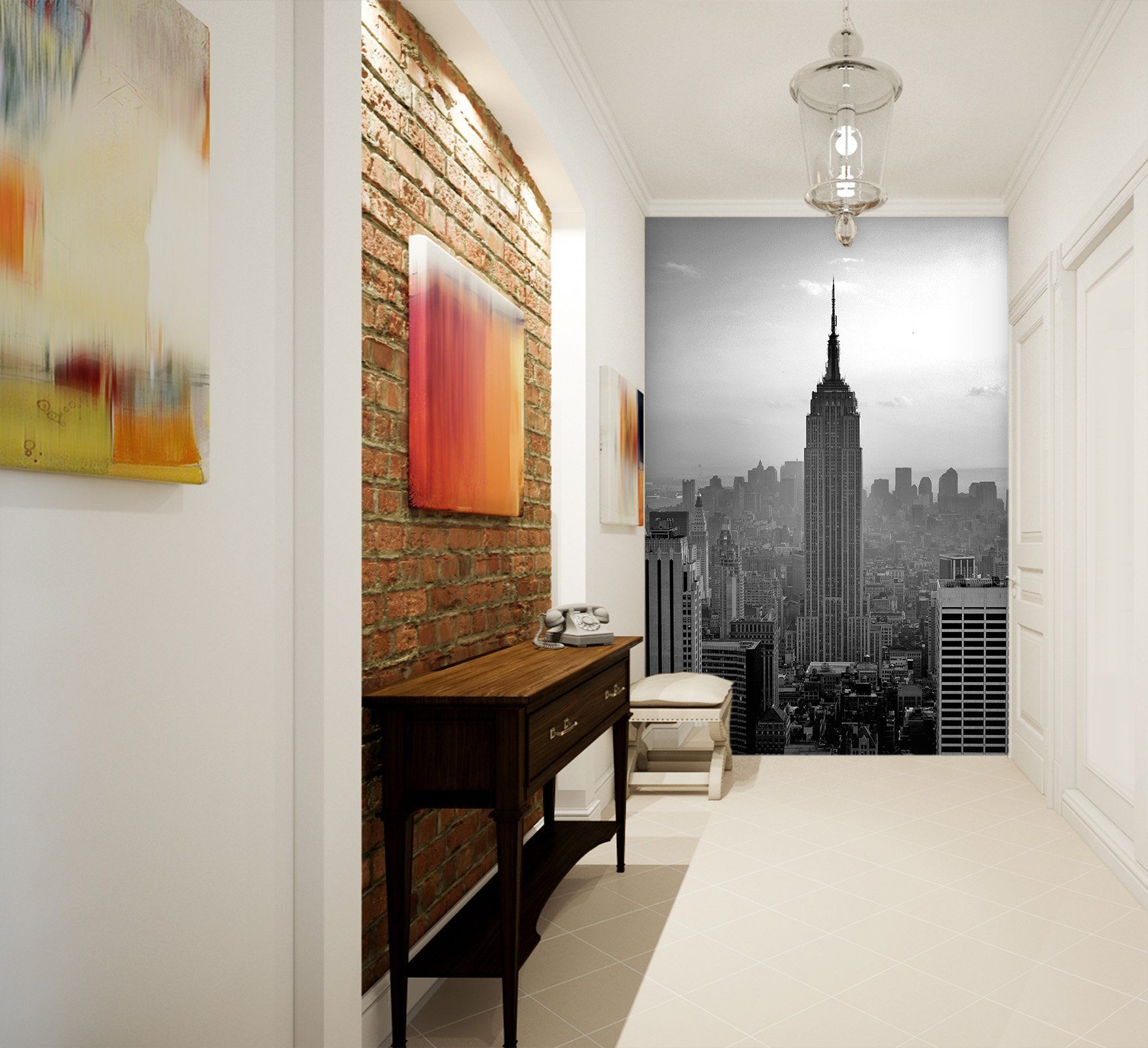 3D Black And White City 113 Wall Murals Wallpaper AJ Wallpaper 2 