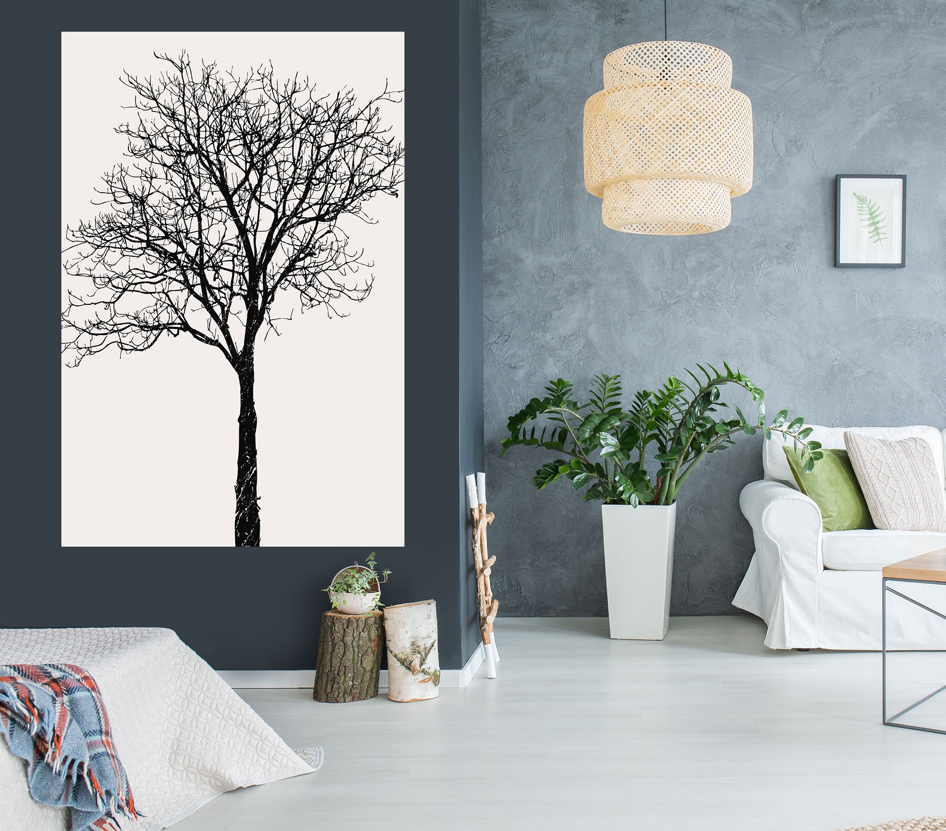 3D Black Birch 113 Boris Draschoff Wall Sticker