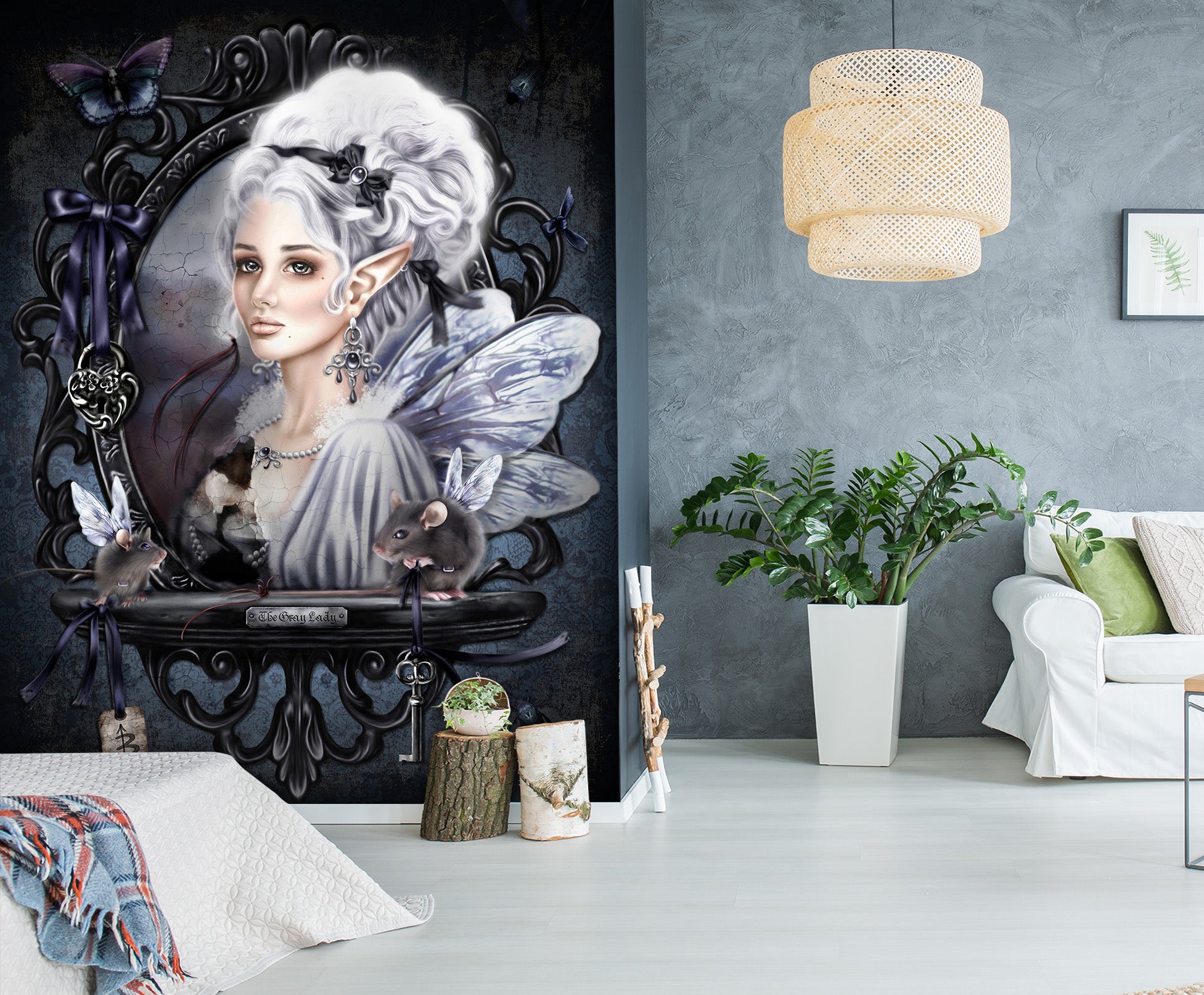 3D Butterfly Elf 8792 Brigid Ashwood Wall Mural Wall Murals