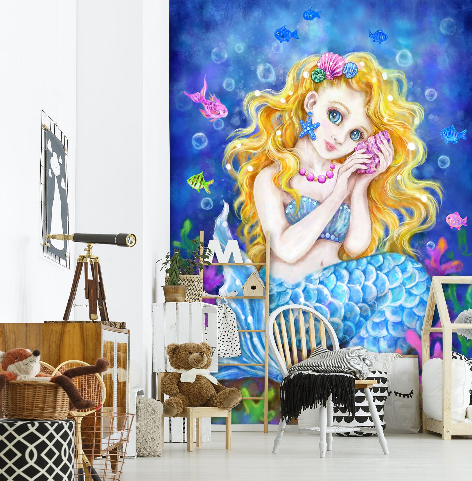 3D Mermaid Bubble 5560 Kayomi Harai Wall Mural Wall Murals