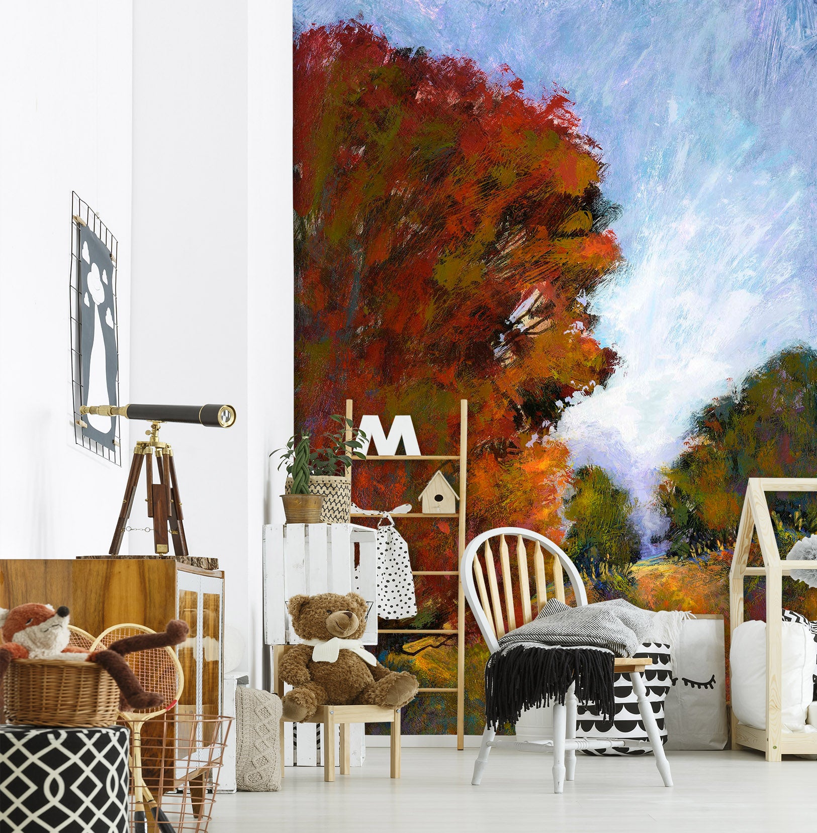 3D Oil Painting Autumn Tree 1399 Michael Tienhaara Wall Mural Wall Murals