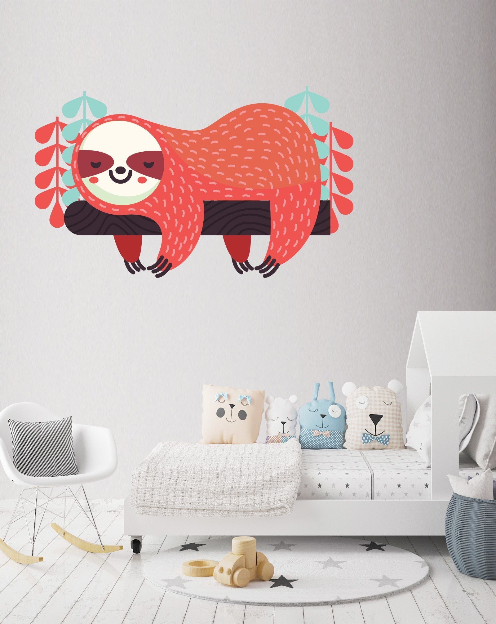 3D Red Sloth 190 Wall Stickers Wallpaper AJ Wallpaper 