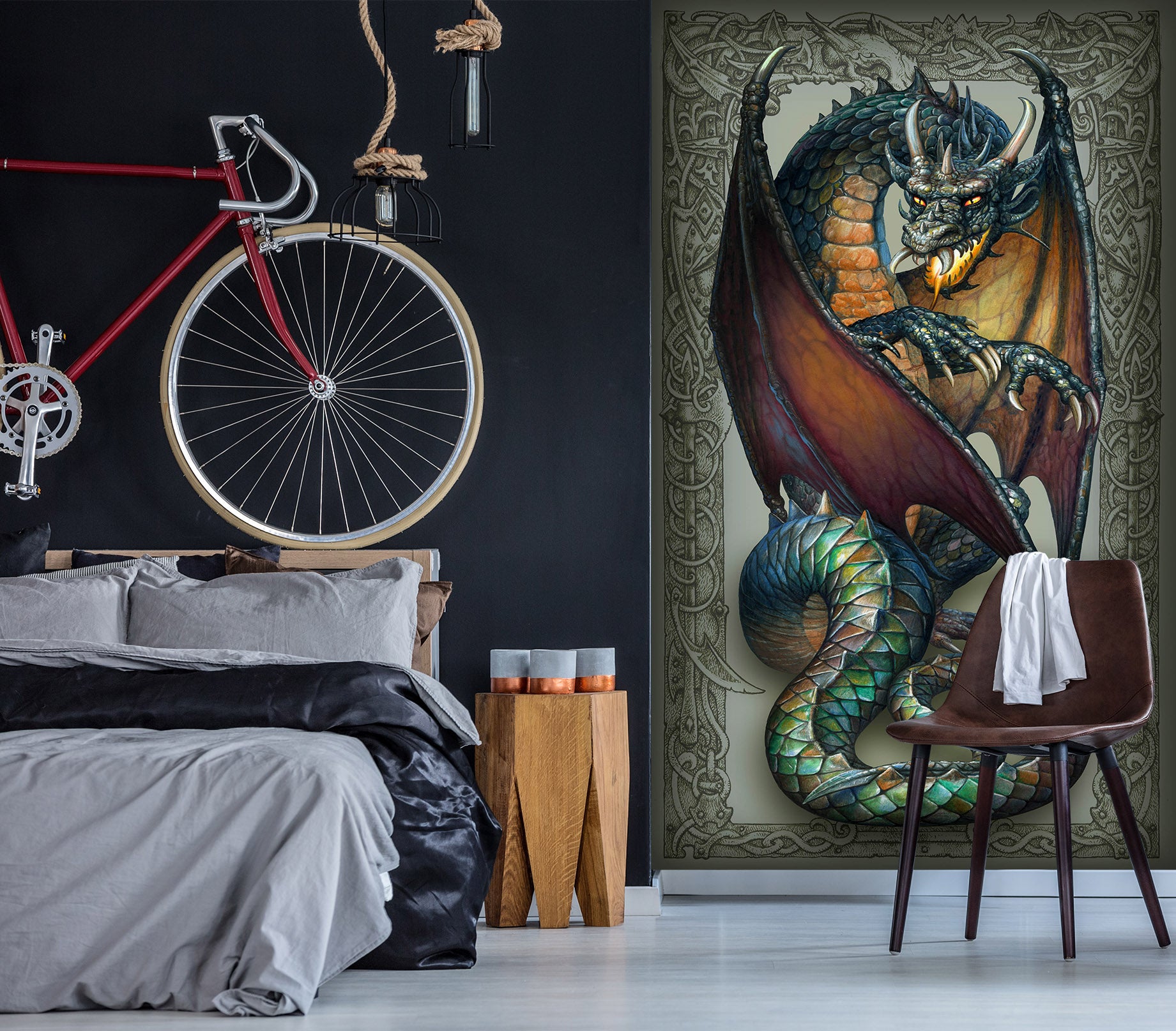 3D Dragon 7094 Ciruelo Wall Mural Wall Murals