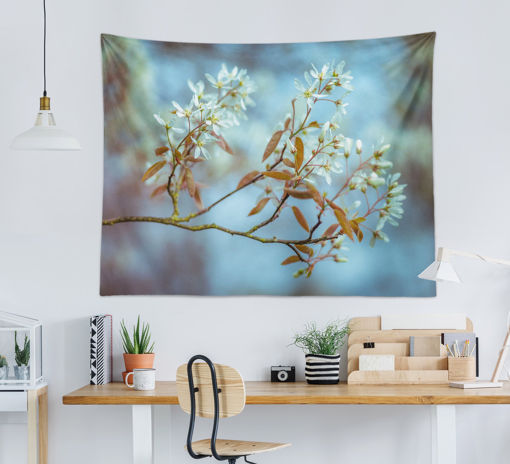 3D Flower Branch 11691 Assaf Frank Tapestry Hanging Cloth Hang