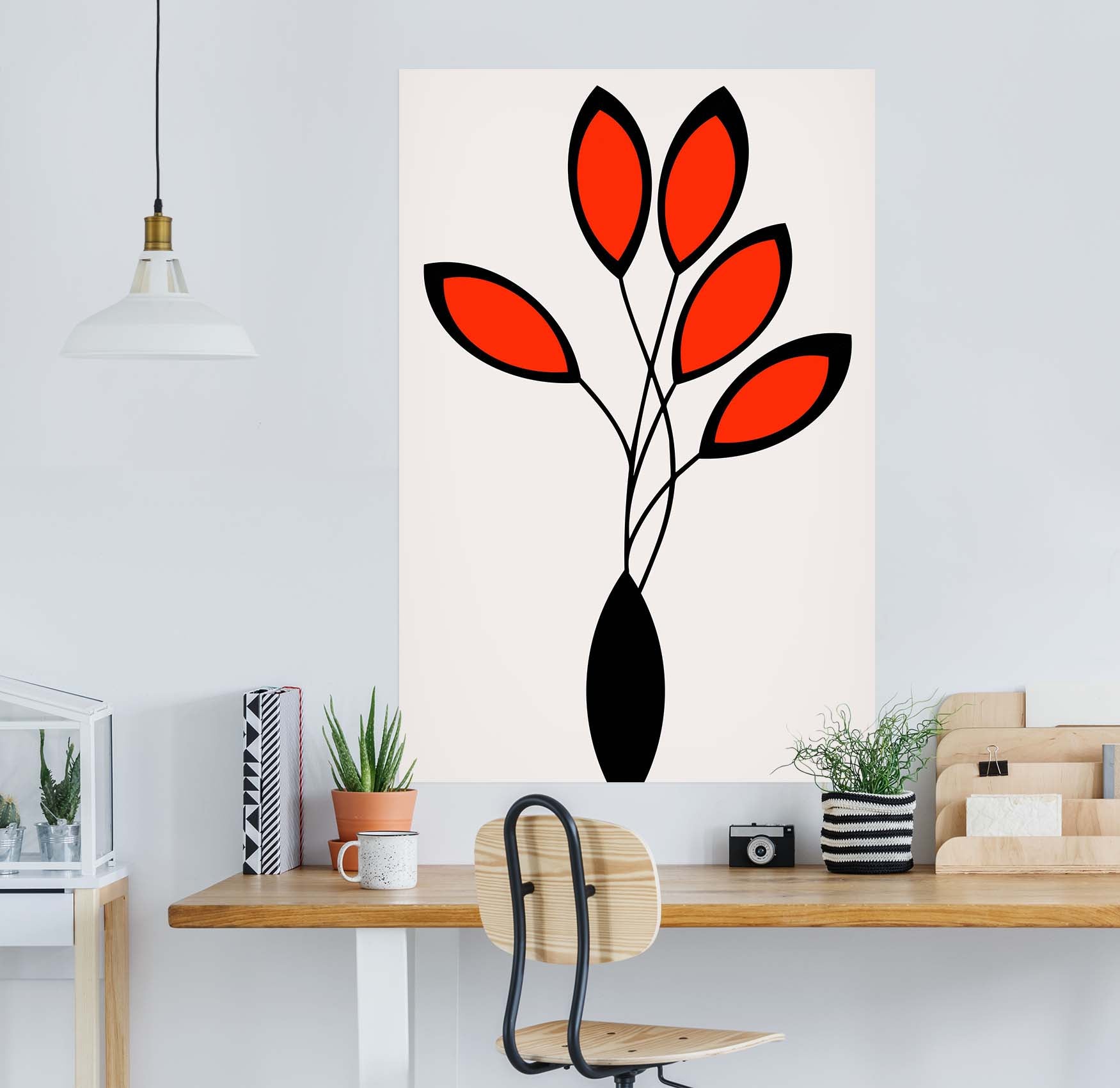 3D Orange Leaves 125 Boris Draschoff Wall Sticker